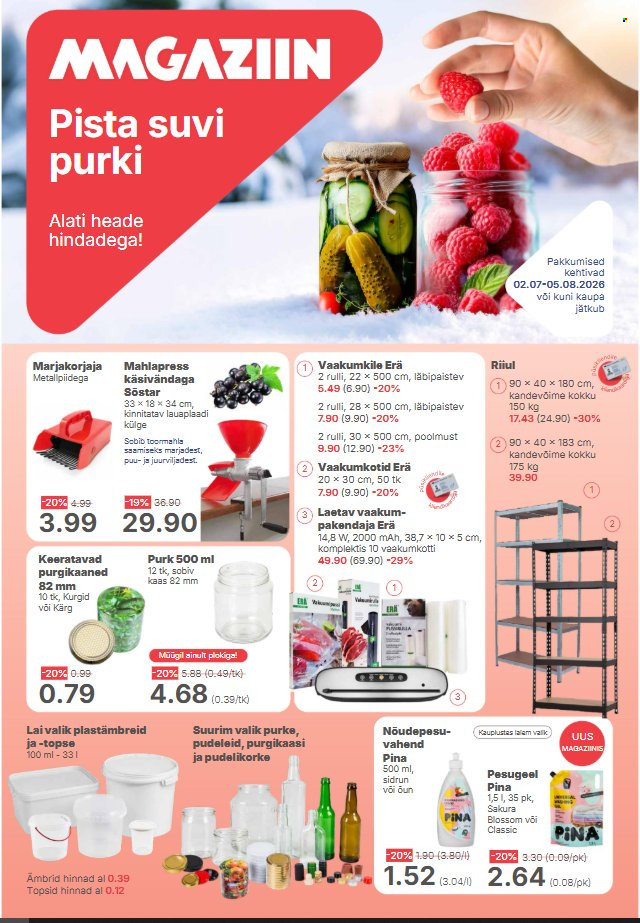 Magaziin kliendileht (2.07 - 5.08.2026)