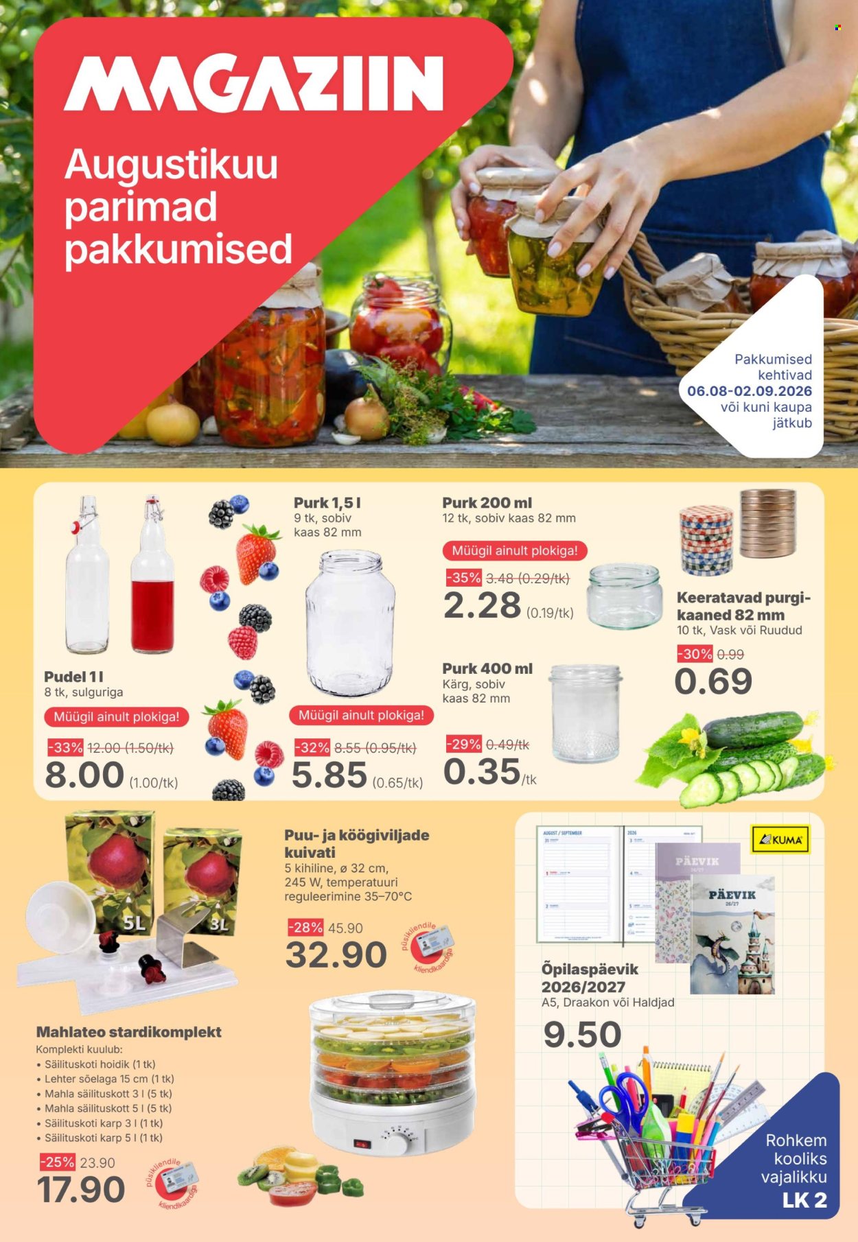 Magaziin kliendileht (6.08 - 2.09.2026)