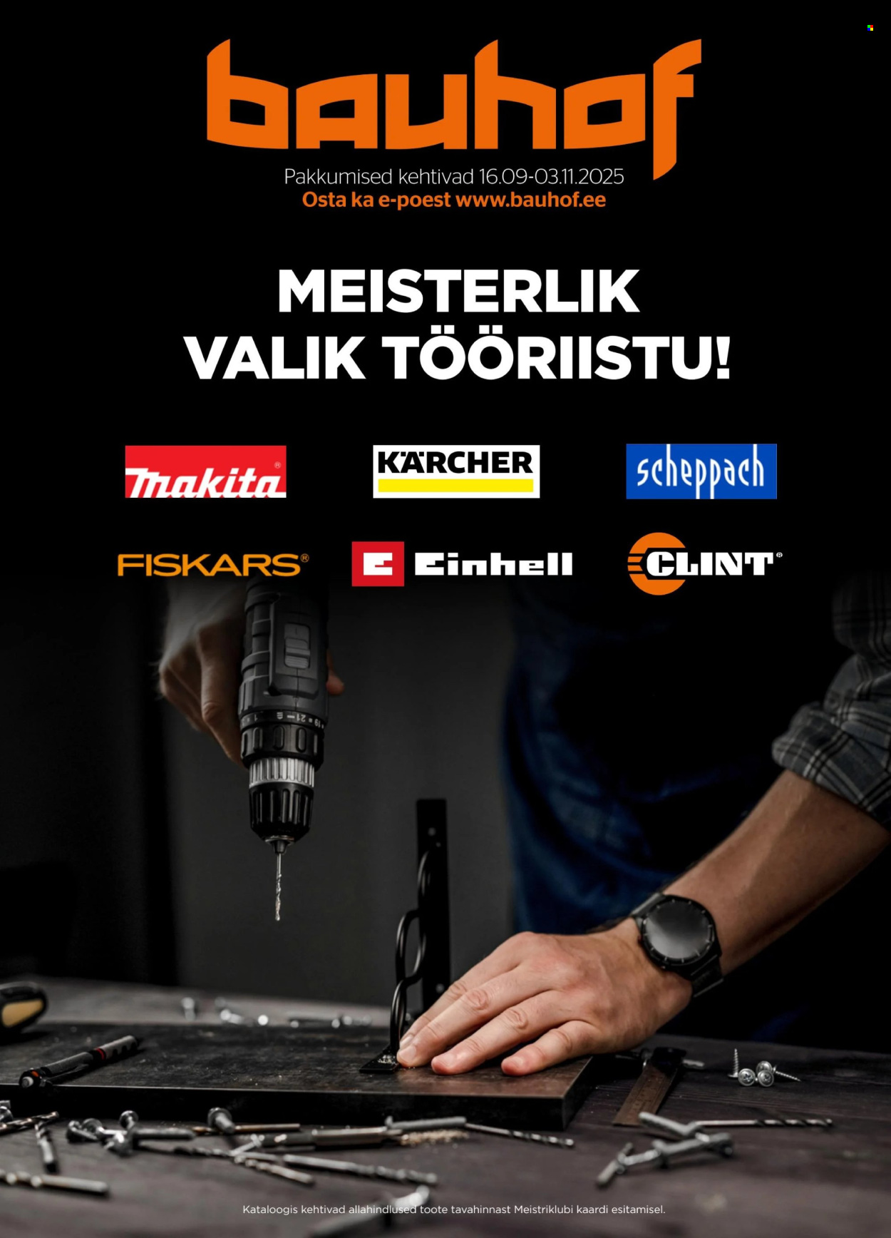 Bauhof kliendileht (16.09 - 3.11.2025)