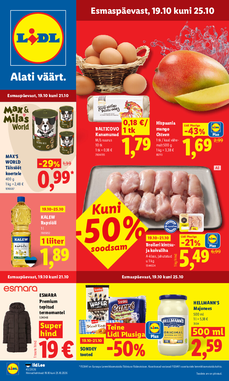 Kliendileht (2026-10-19 - 2026-10-25)