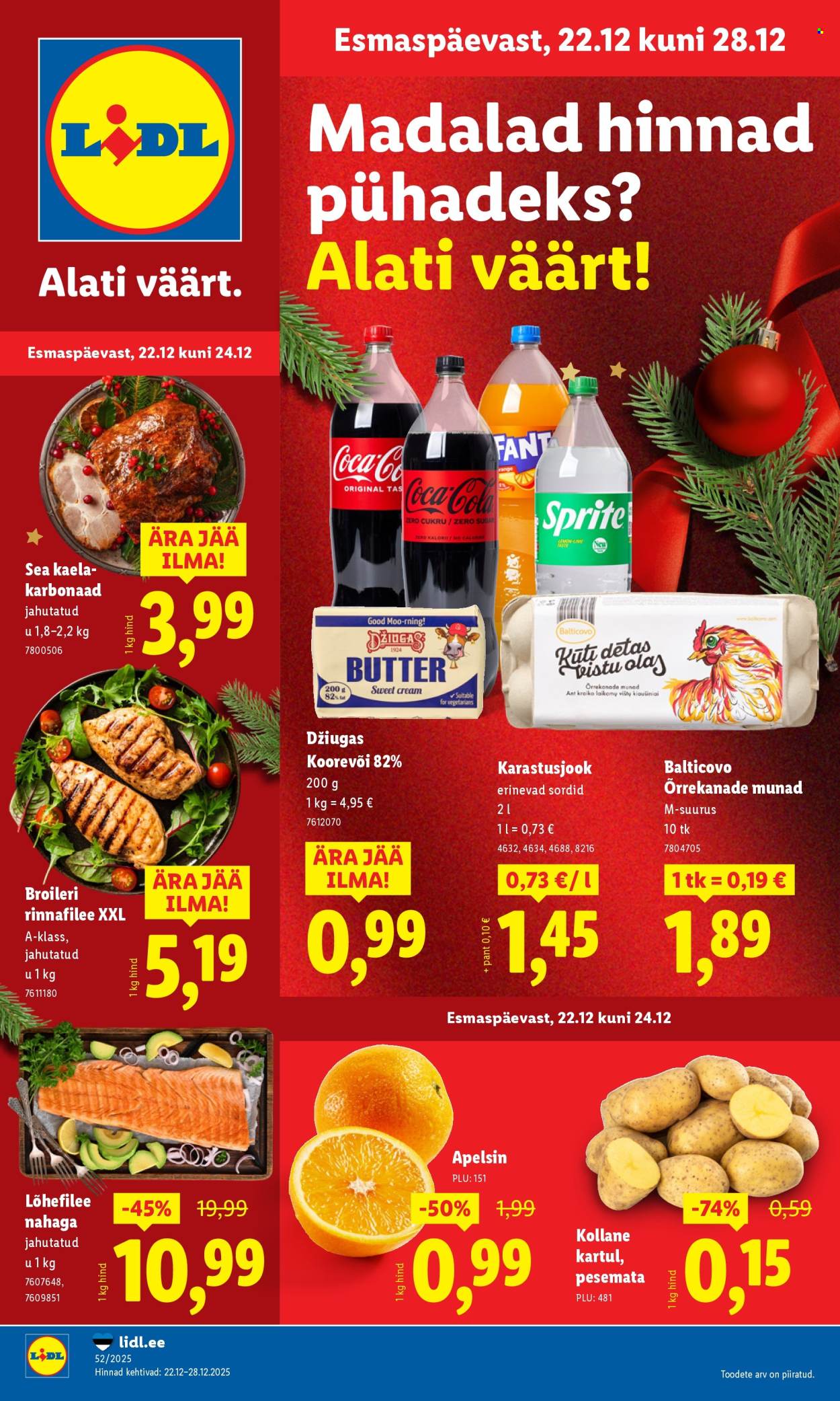 Avasta LIDL, Coop ja Selveri parimad pakkumised: XXL-kanafilee, vikerforellifilee ja Emmental-juustusnäkk ning teised täna, 2025-12-24, saadaval viimased soodustused