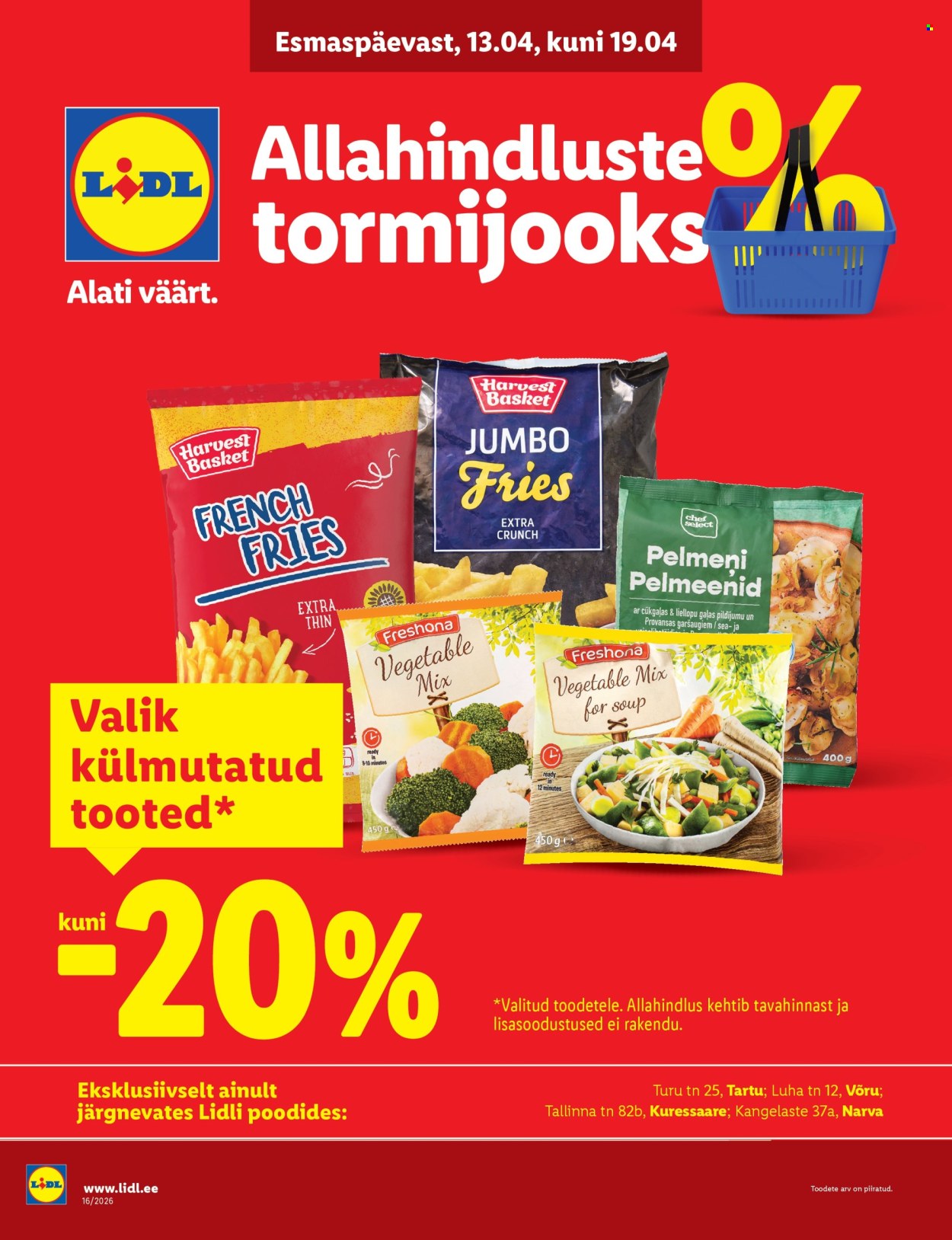 Lidl kliendileht - Allahindluste tormijooks (13.04 - 19.04.2026)