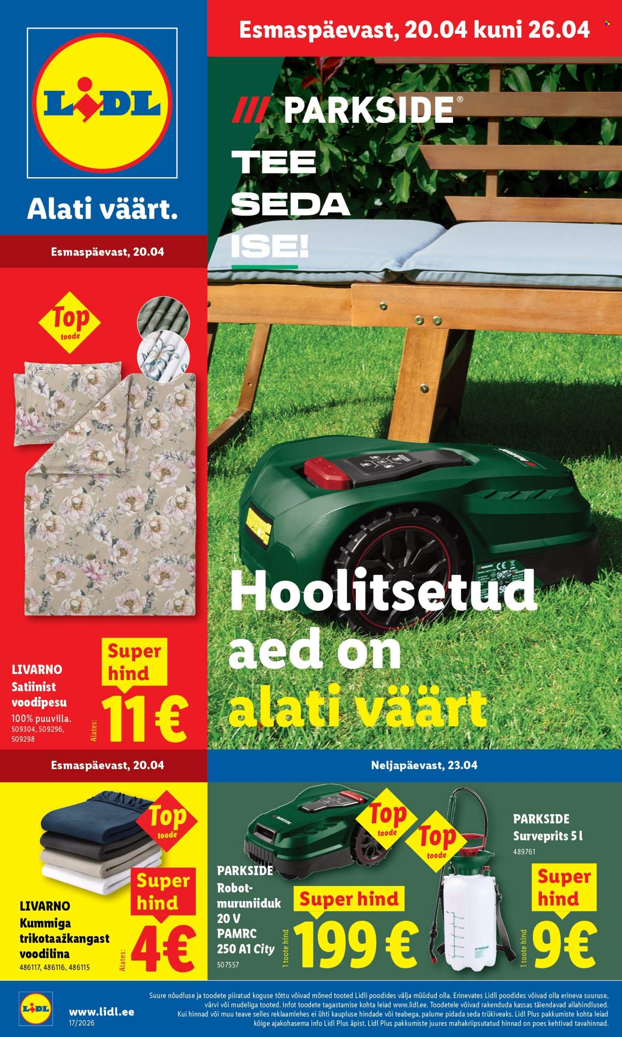 Lidl kliendileht - Tööstuskaupade pakkumised (20.04 - 26.04.2026)