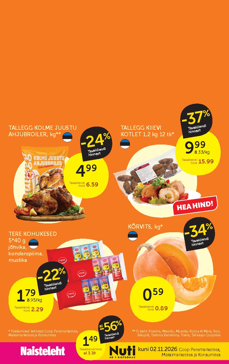 Coop Eesti kliendileht (2026-10-27 - 2026-11-02)