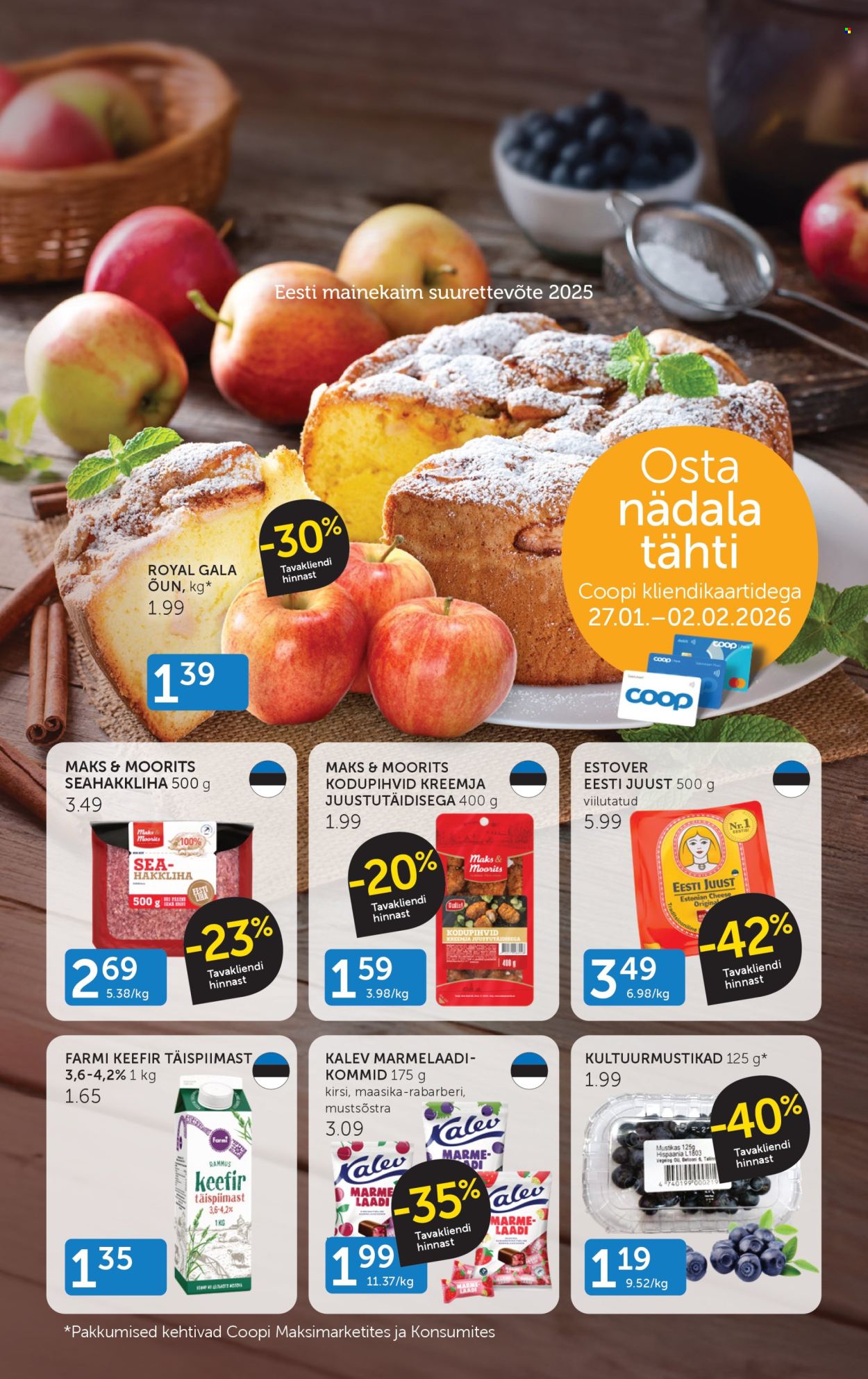 Avasta parimad pakkumised LIDL-s: Milbona juust 0,89€, Coopis: Royal Gala õuna -30%, Selveris: ahjubroiler 5,49€ ja palju muud! Vaata tänased (2026-01-28) uusimad soodustused ja allahindlused