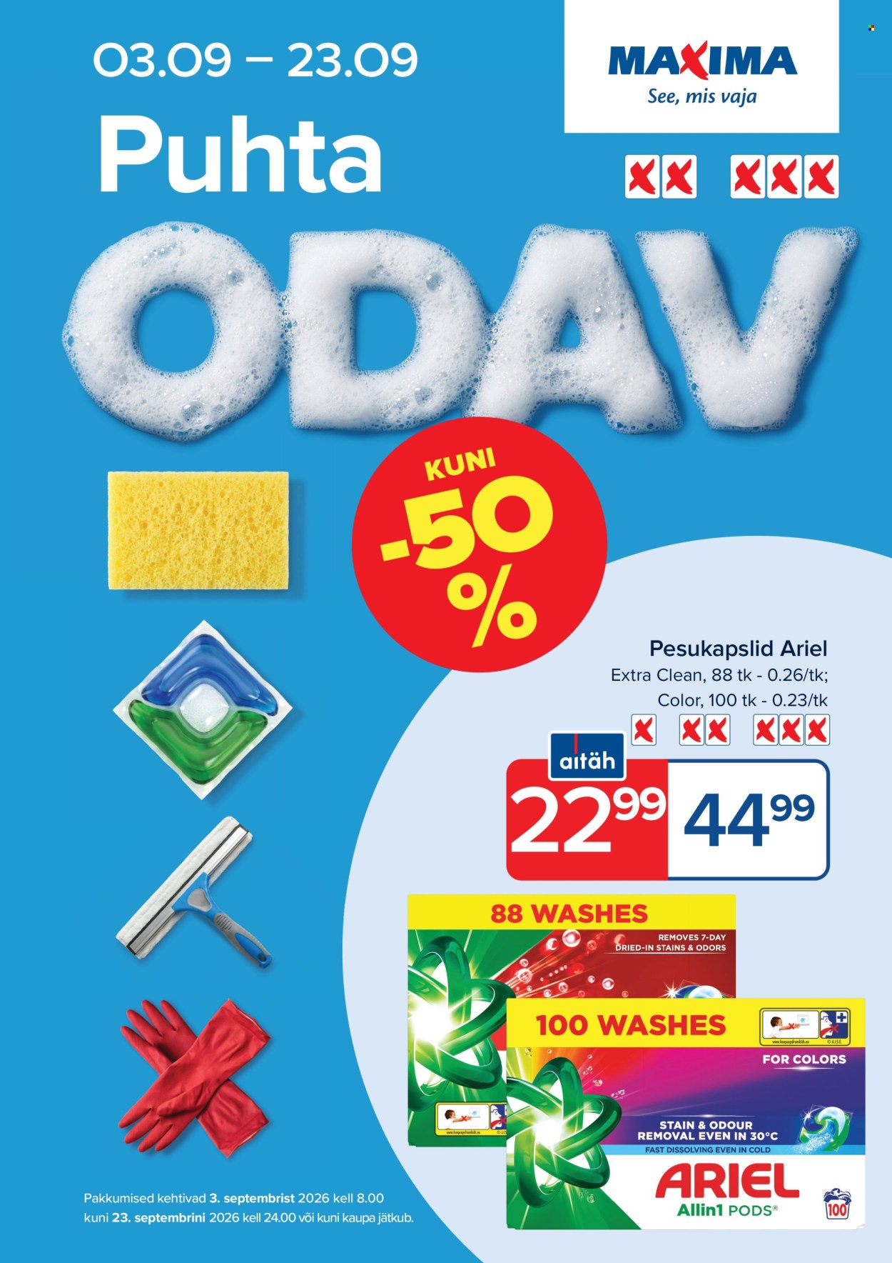 Maxima kliendileht (3.09 - 23.09.2026)