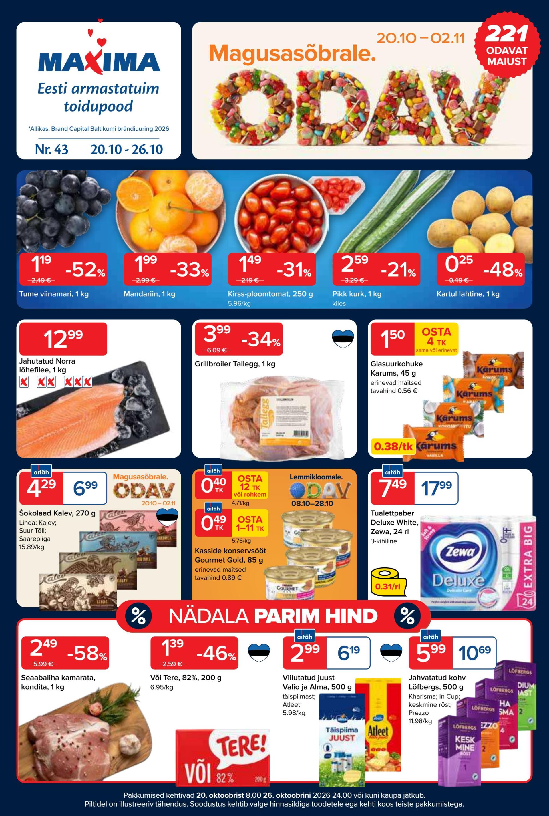 Maxima kliendileht 20.-26.10 (2026-10-20 - 2026-10-26)