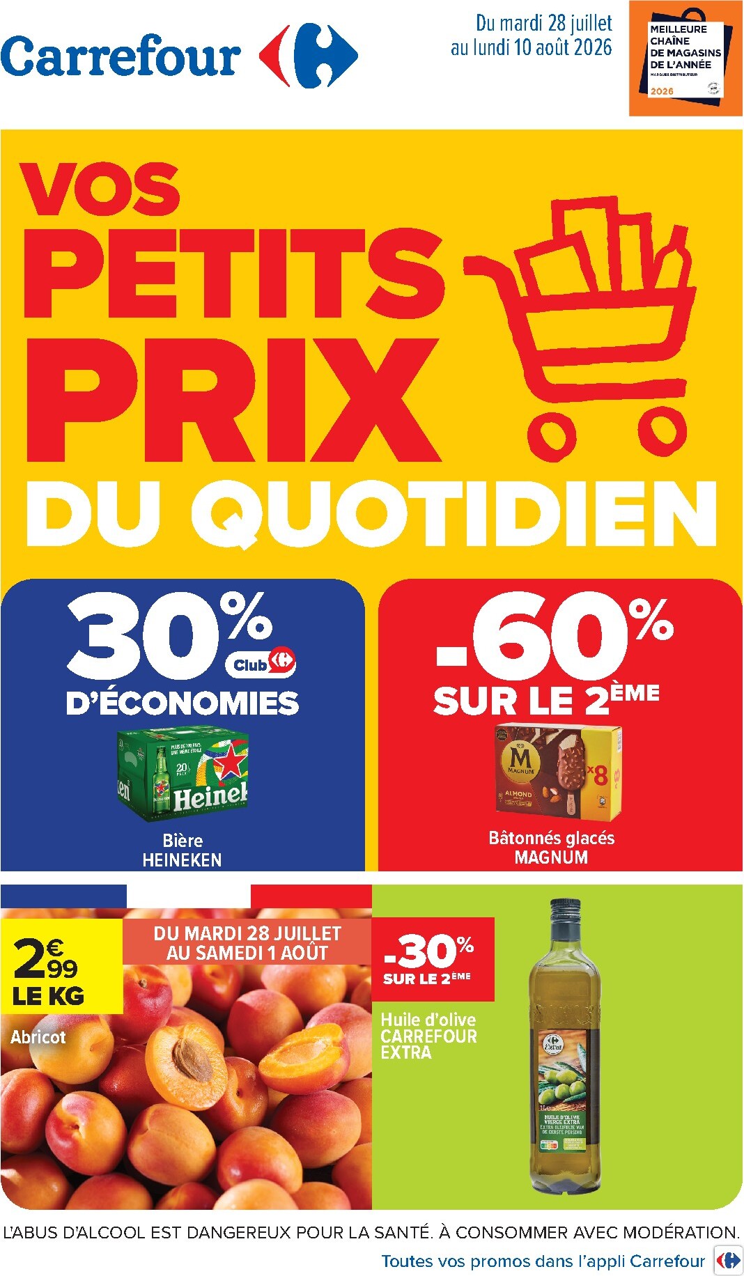 Flyer Carrefour pour la semaine prochaine du du mardi 28/07/2026 au du lundi 10/08/2026