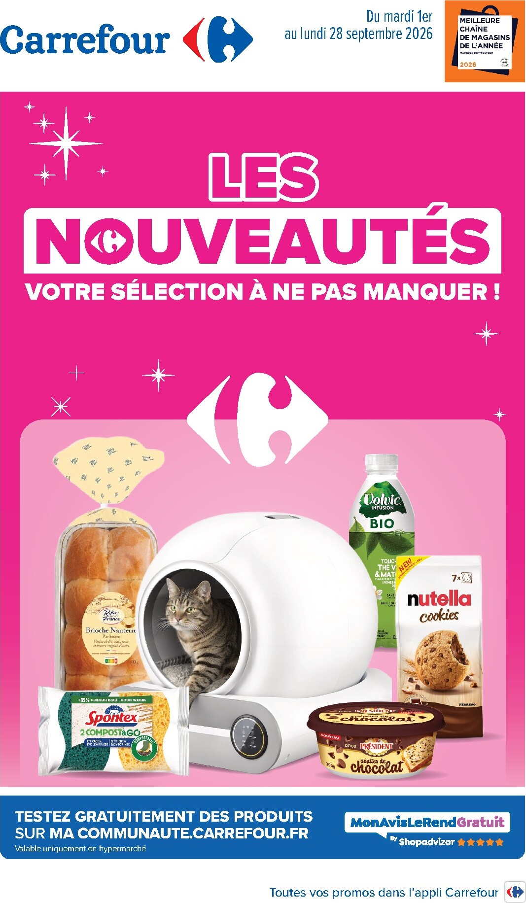 Flyer Carrefour - Innovations De Septembre pour la semaine prochaine du du mardi 01/09/2026 au du lundi 28/09/2026
