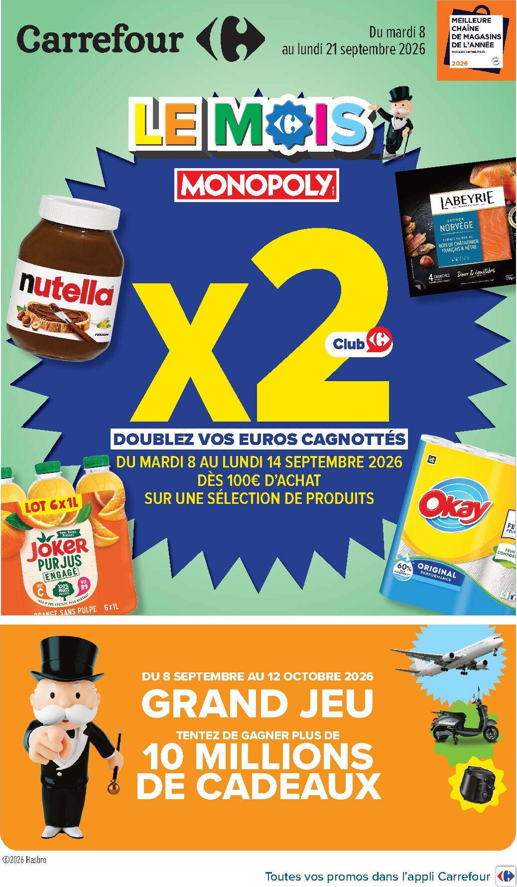 Flyer Carrefour pour la semaine prochaine du du mardi 08/09/2026 au du lundi 21/09/2026