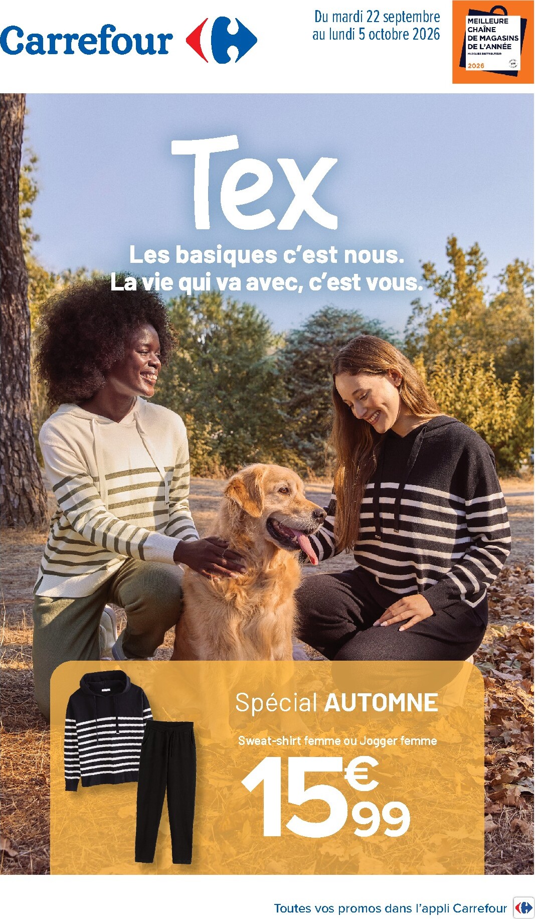 Flyer Carrefour - Tex Spécial Automne pour la semaine prochaine du du mardi 22/09/2026 au du lundi 05/10/2026