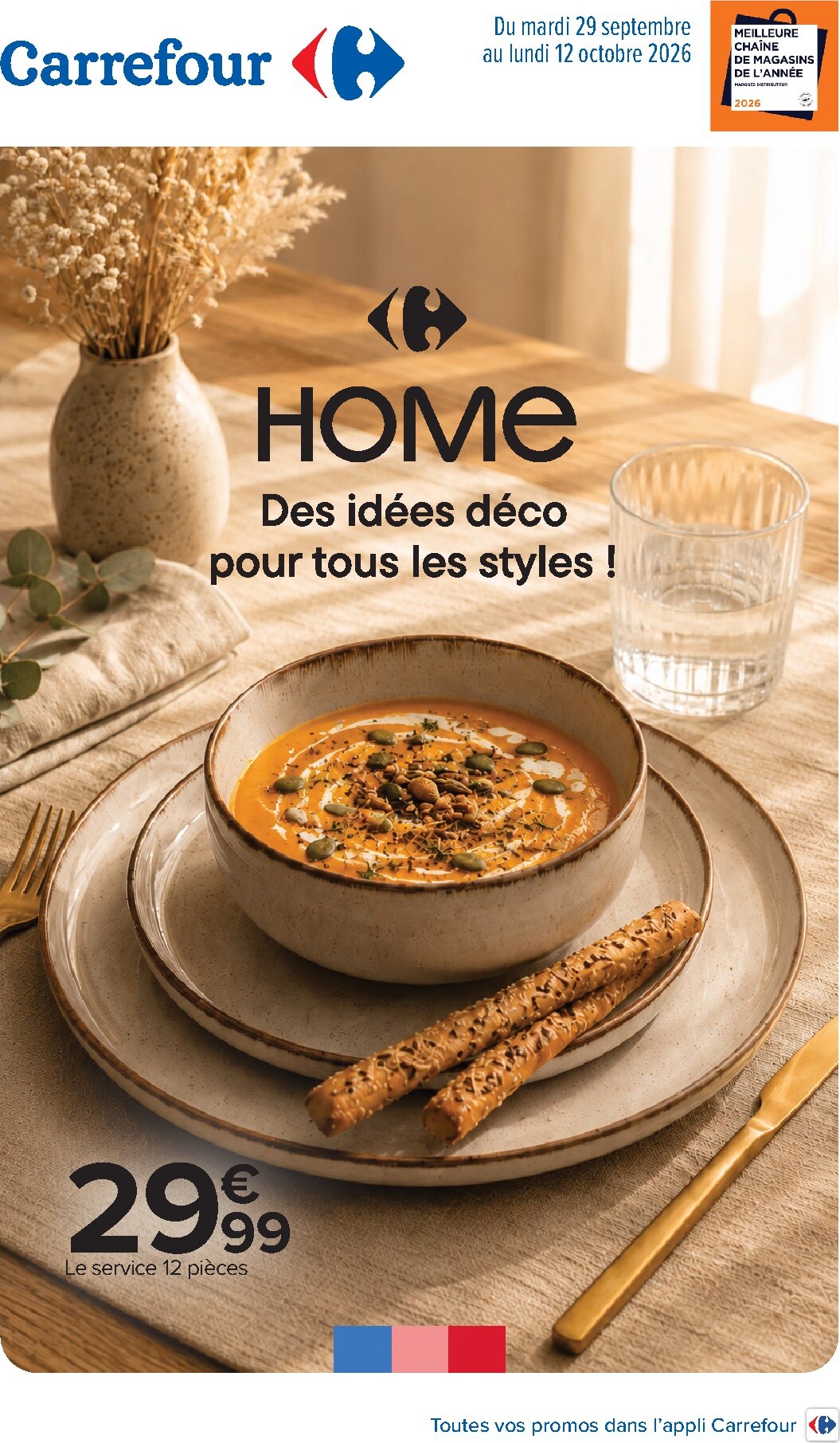 Flyer Carrefour - Des Idées Déco Pour Tous Les Styles ! pour la semaine prochaine du du mardi 29/09/2026 au du lundi 12/10/2026