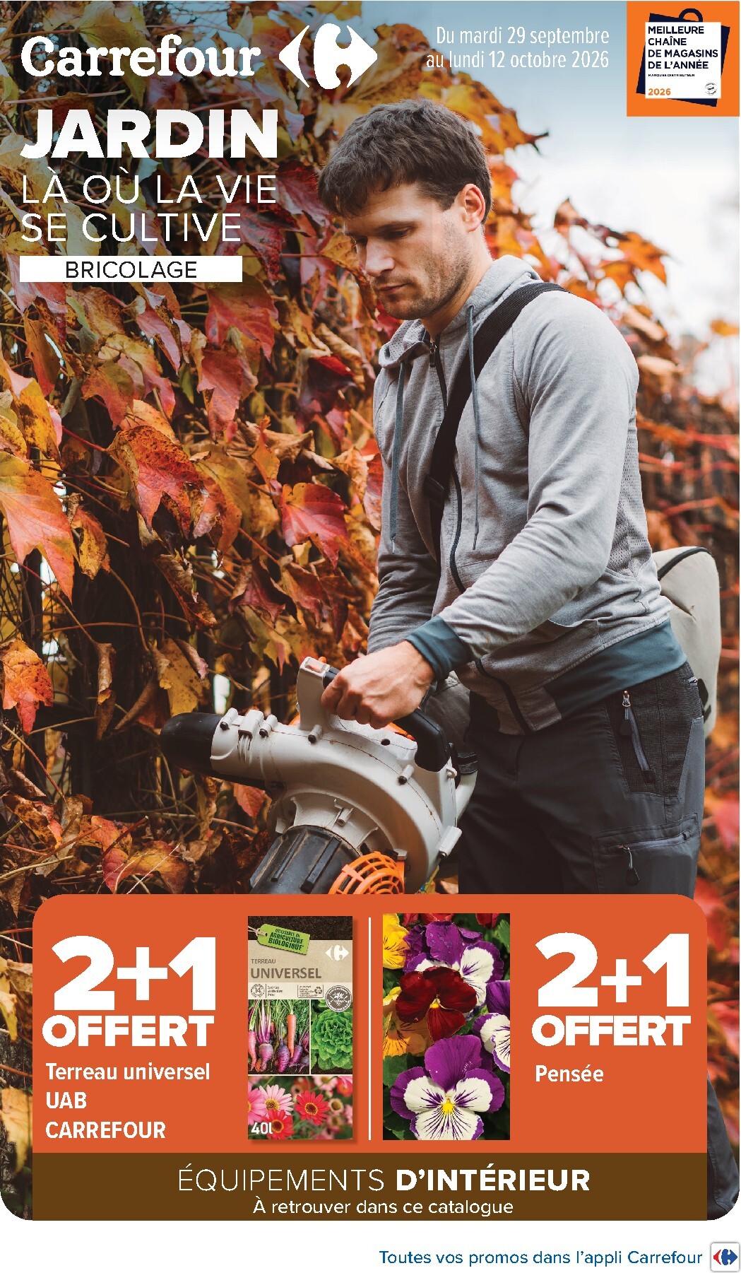 Flyer Carrefour - Jardin Et Bricolage pour la semaine prochaine du du mardi 29/09/2026 au du lundi 12/10/2026
