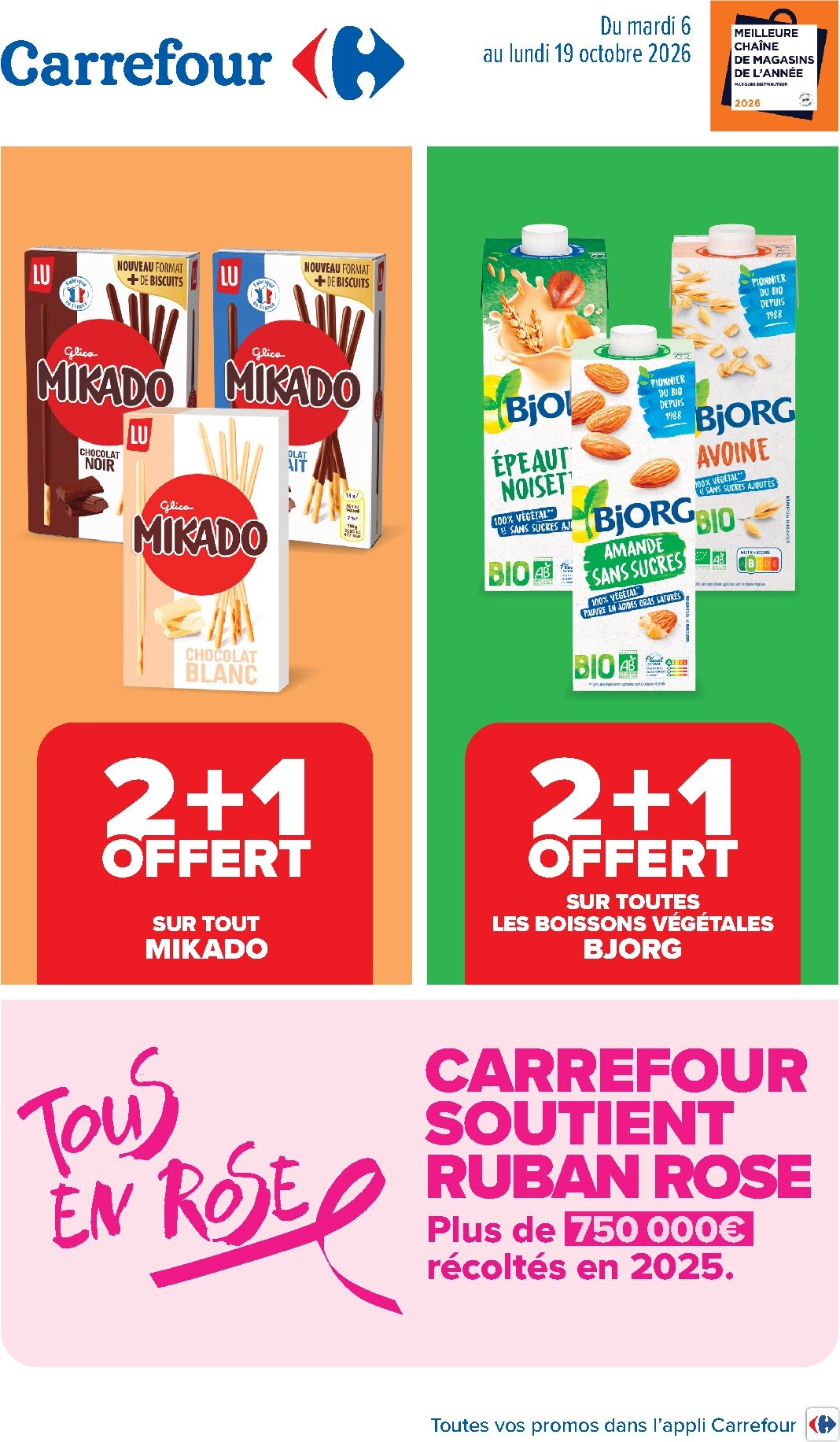 Flyer Carrefour pour la semaine prochaine du du mardi 06/10/2026 au du lundi 19/10/2026