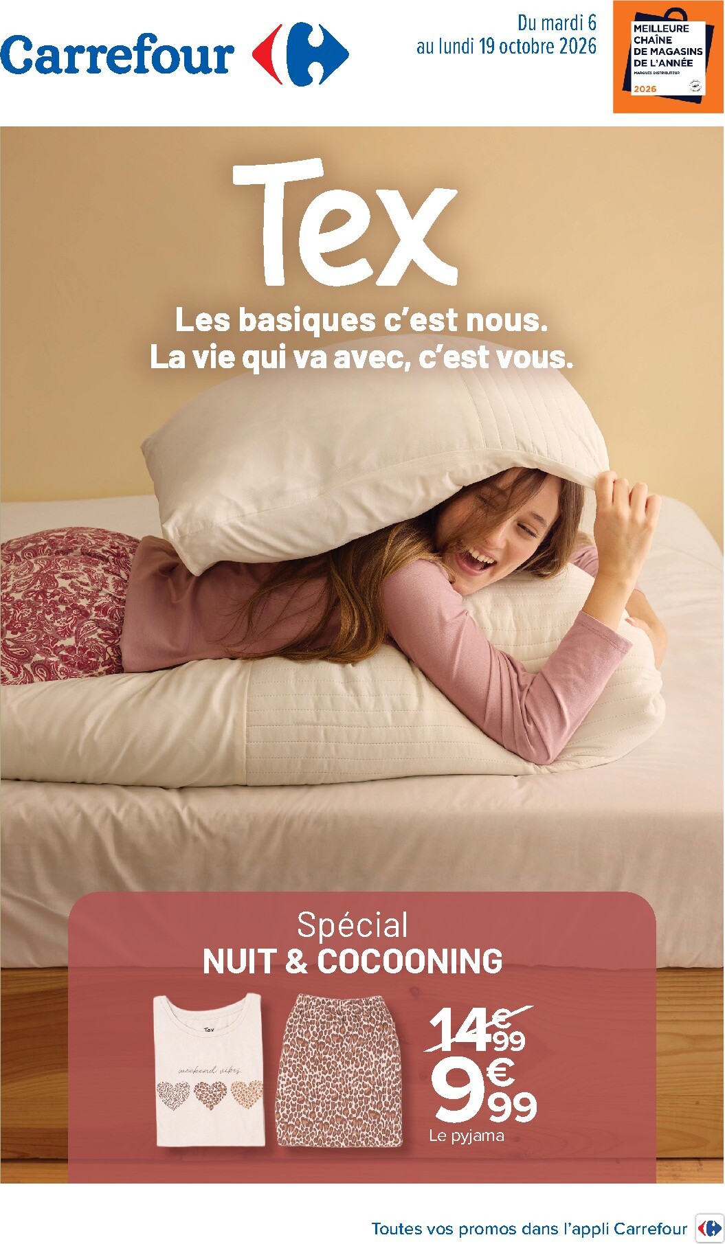 Flyer Carrefour - Special Nuit Et Cocooning pour la semaine prochaine du du mardi 06/10/2026 au du lundi 19/10/2026
