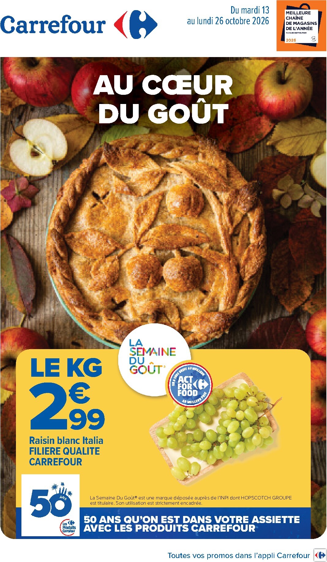 Flyer Carrefour pour la semaine prochaine du du mardi 13/10/2026 au du lundi 26/10/2026