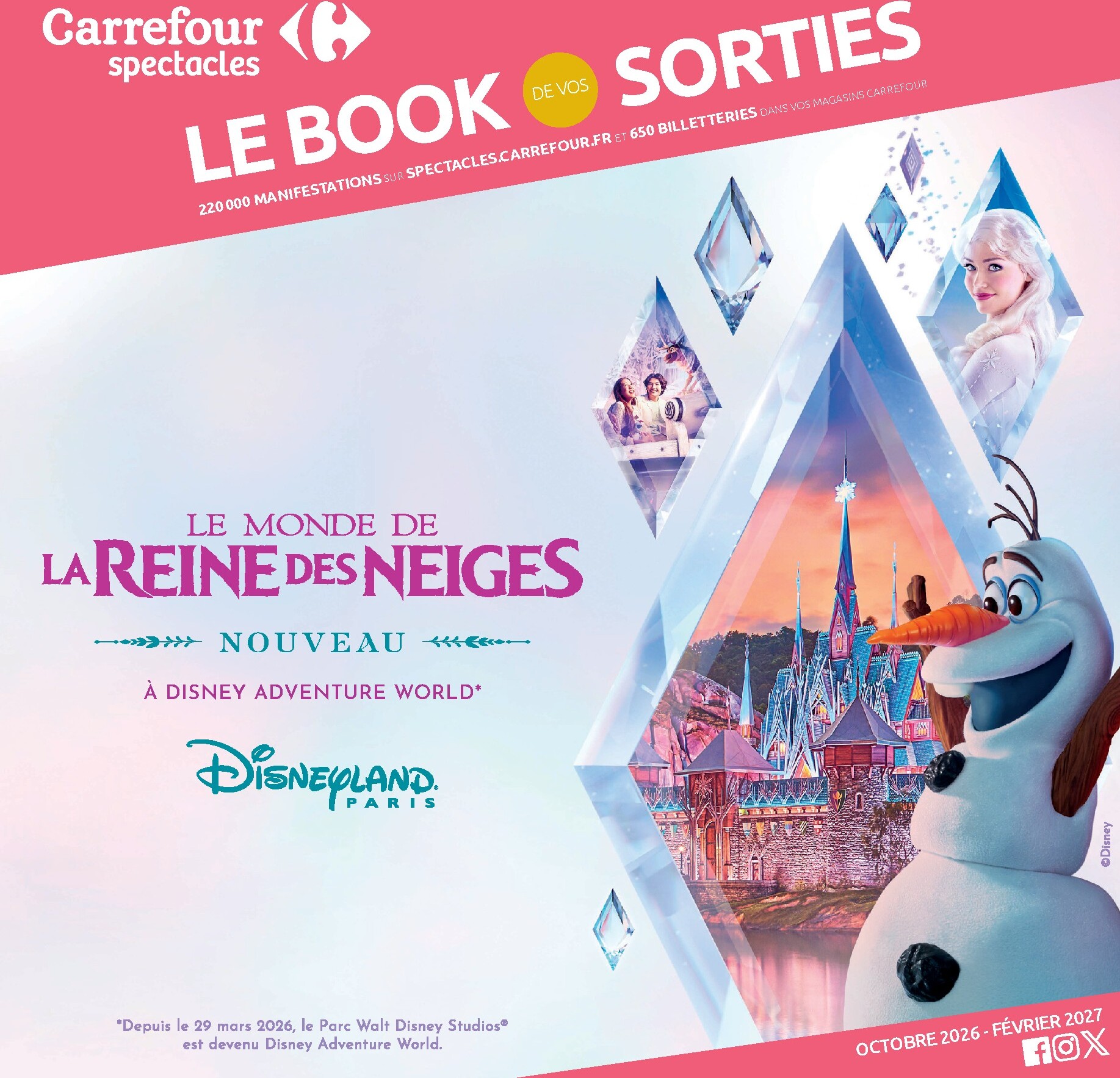 Current Carrefour - LE Book Des Sorties Automne leaflet valid from du vendredi 02/10/2026 to du dimanche 07/02/2027