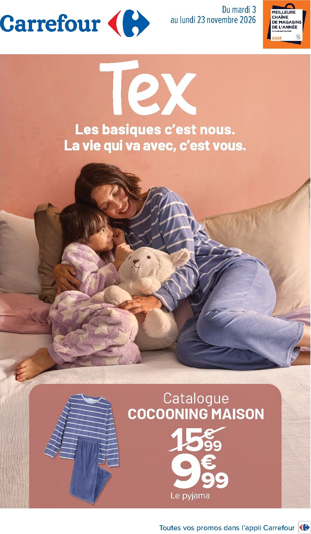 Flyer Carrefour - Cocooning maison pour la semaine prochaine du du mardi 03/11/2026 au du lundi 23/11/2026