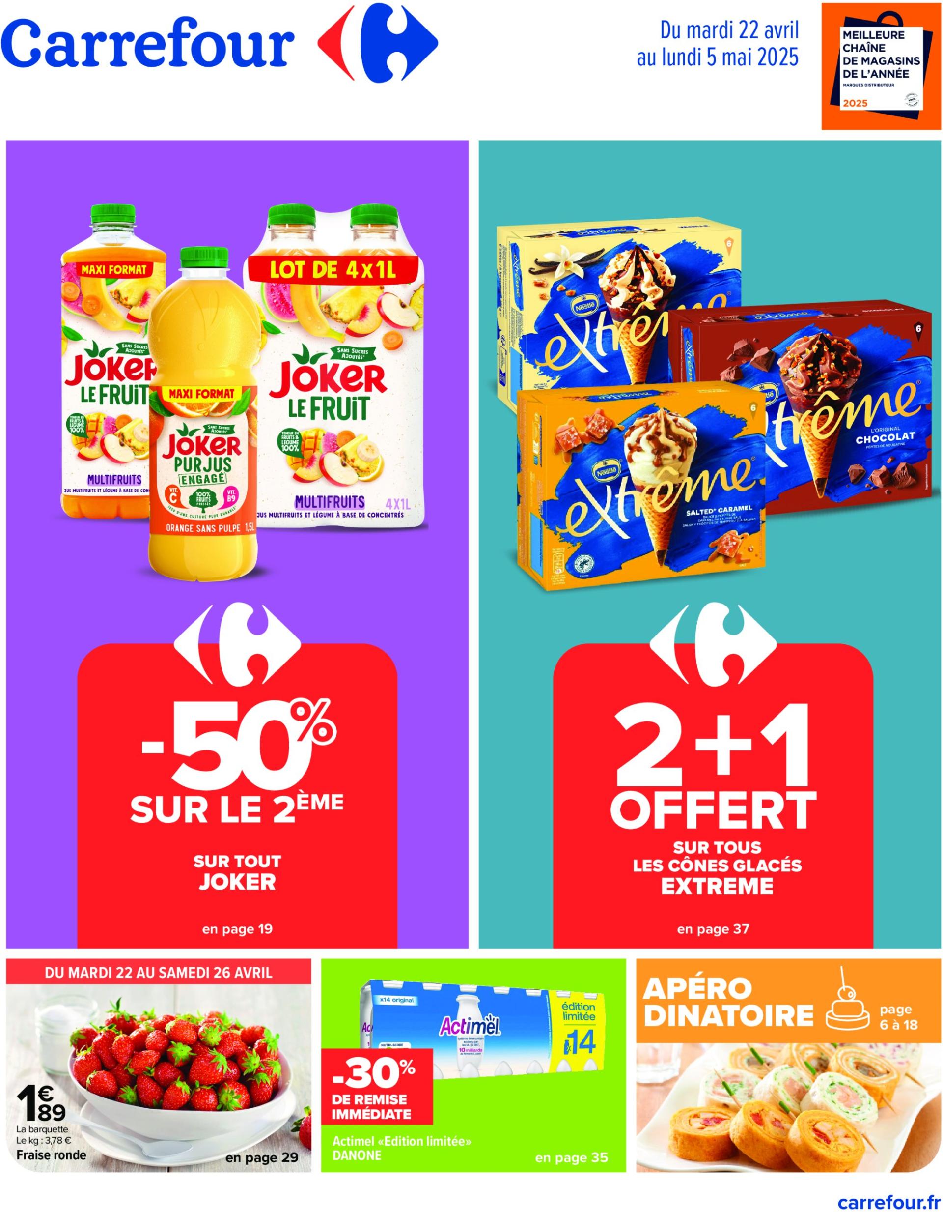 Profitez des Offres Exceptionnelles : Carrefour - Jus Joker à -50%, LIDL - Fraises à -34%, Auchan - Pommes à 2,49€ et bien plus ! Offres du 23 avril 2025 avec les Dernières Promotions et Réductions