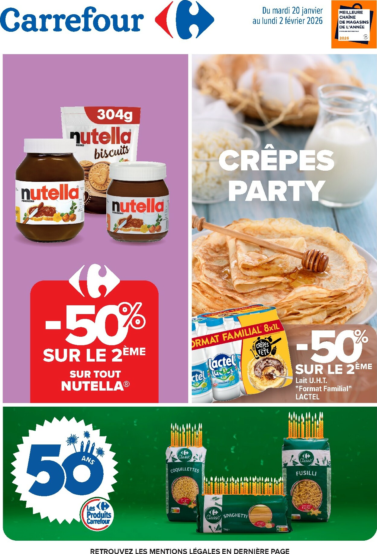 Incroyables promos Carrefour: Nutella à moitié prix, LIDL: Manucure à 11,99€, Auchan: -50% sur les pommes et plus! Nos bons plans pour le 21 janvier 2026