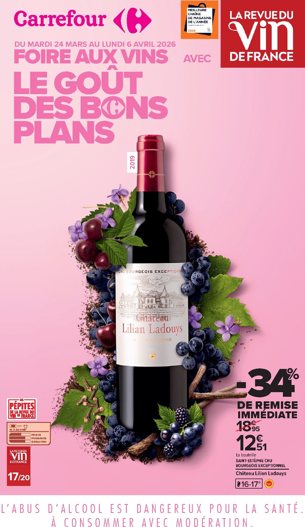 Catalogue Carrefour - Foire Aux Vins de Printemps valable du 24/03/2026 au 06/04/2026