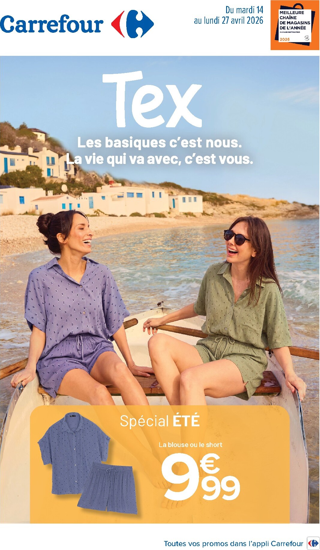 Flyer Carrefour - Tex Spéciale Été pour la semaine prochaine du du mardi 14/04/2026 au du lundi 27/04/2026