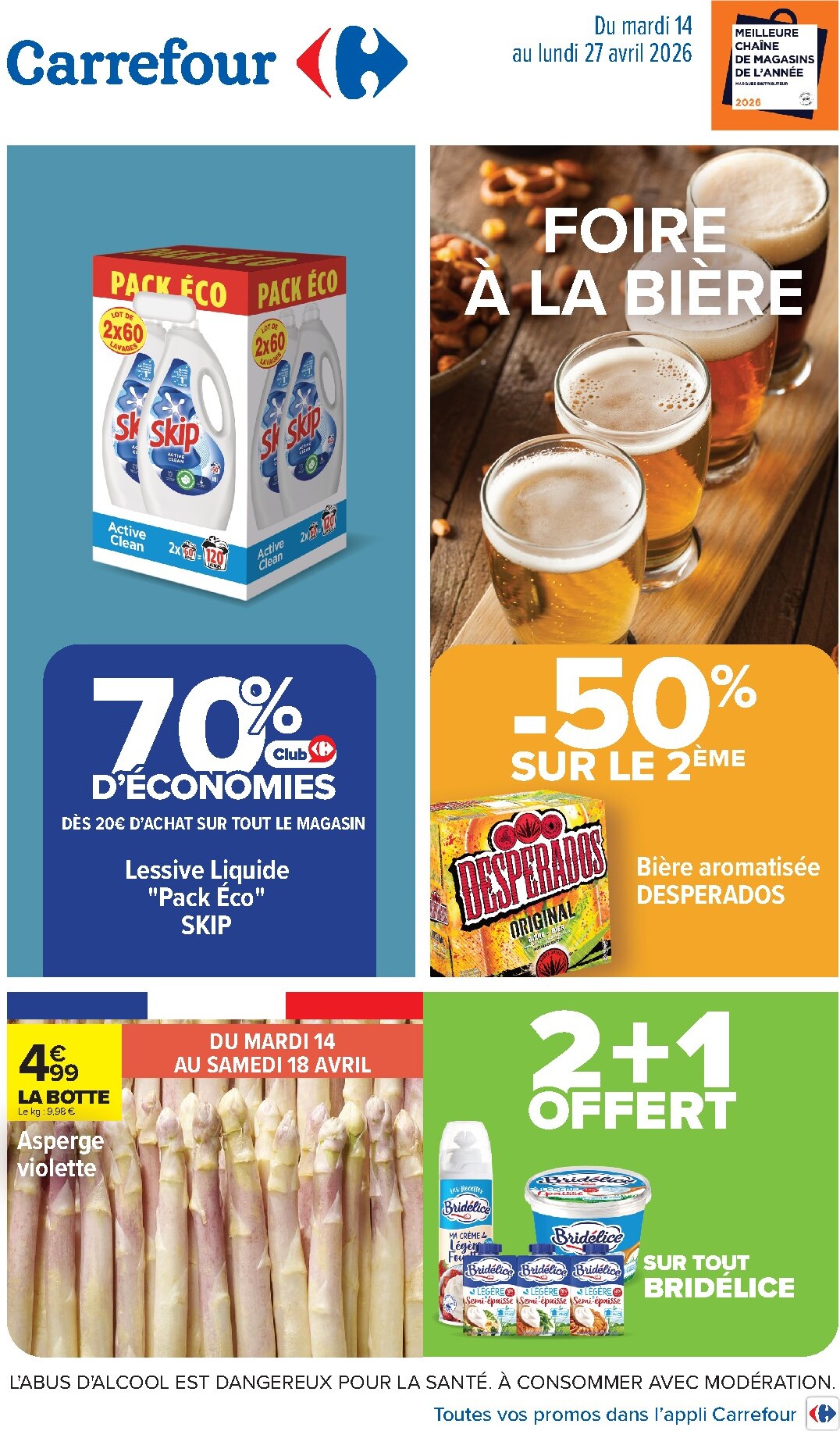 Flyer Carrefour - Foire à la Bière pour la semaine prochaine du du mardi 14/04/2026 au du lundi 27/04/2026