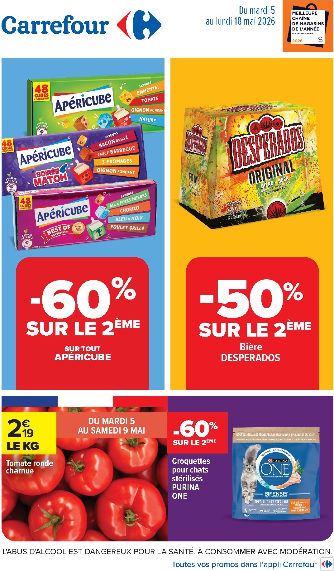 Flyer Carrefour - Alcools & Coktails pour la semaine prochaine du du mardi 05/05/2026 au du lundi 18/05/2026
