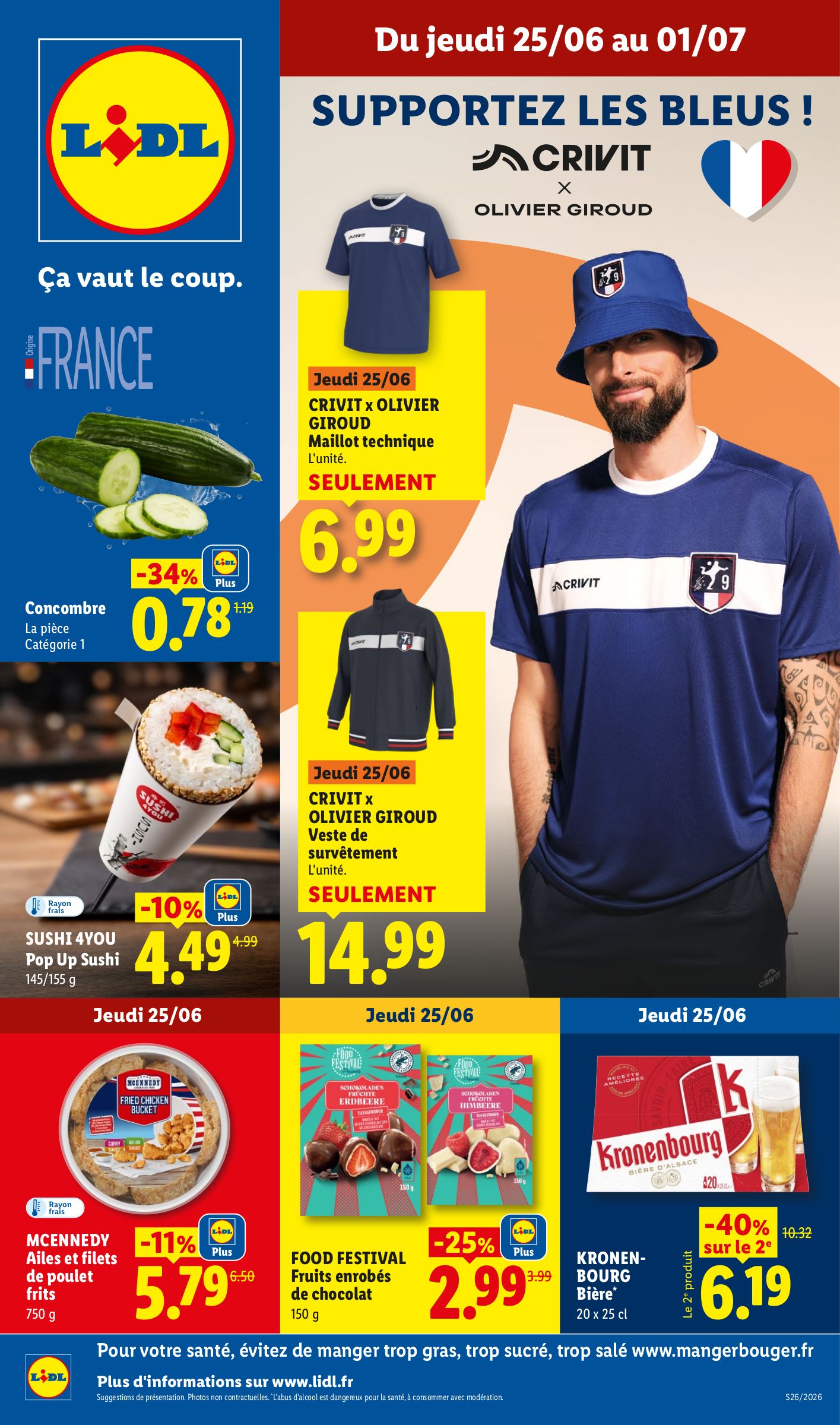 Flyer Lidl pour la semaine prochaine du de jeudi 25/06/2026 au du mercredi 01/07/2026