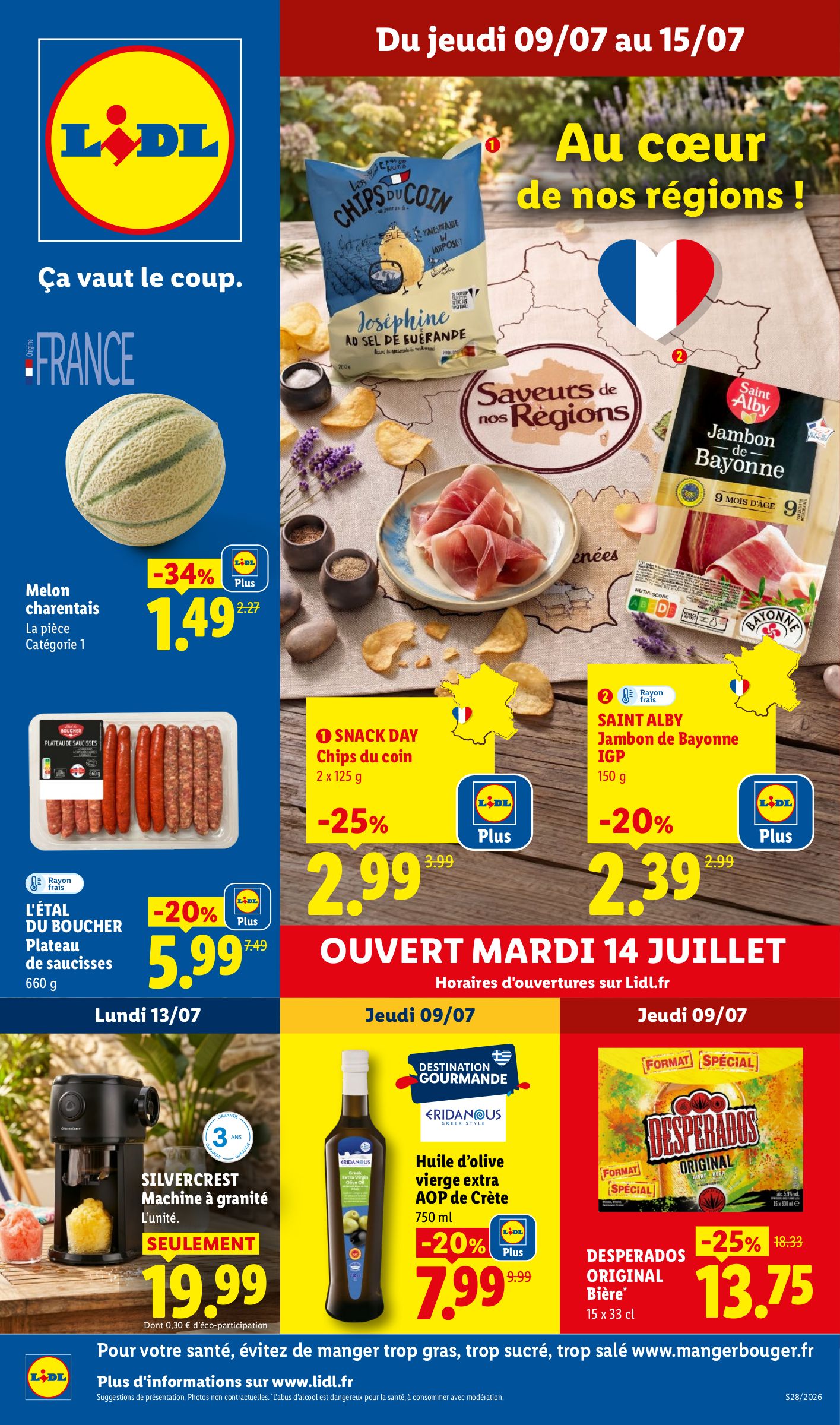 Flyer Lidl pour la semaine prochaine du de jeudi 09/07/2026 au du mercredi 15/07/2026