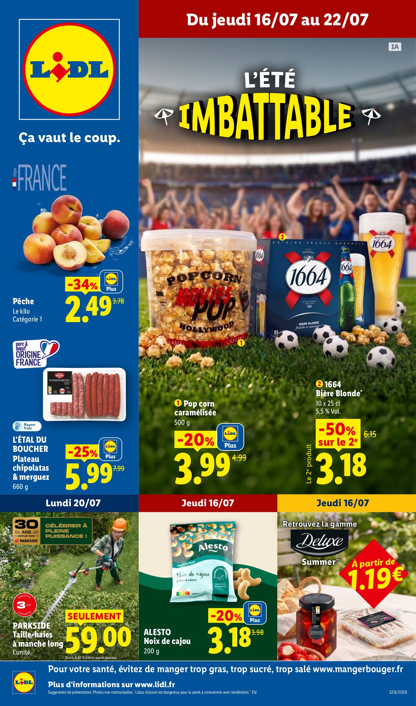 Flyer Lidl pour la semaine prochaine du de jeudi 16/07/2026 au du mercredi 22/07/2026