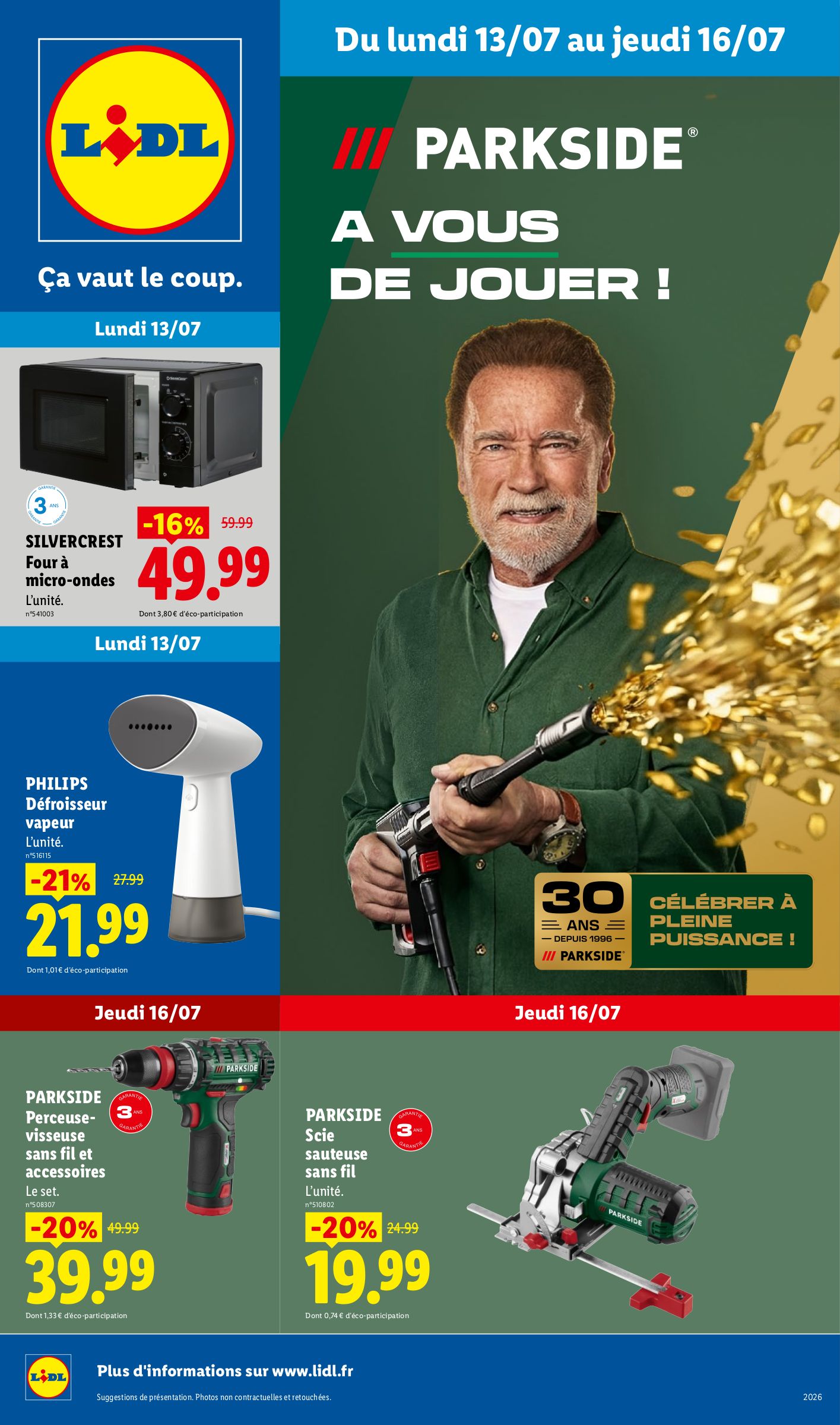 Current Lidl - Exclus Web leaflet valid from du lundi 13/07/2026 to de jeudi 16/07/2026
