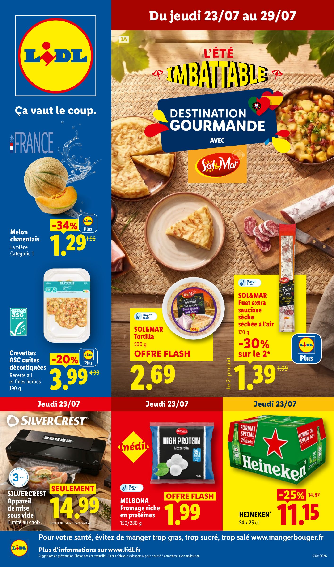 Flyer Lidl pour la semaine prochaine du de jeudi 23/07/2026 au du mercredi 29/07/2026