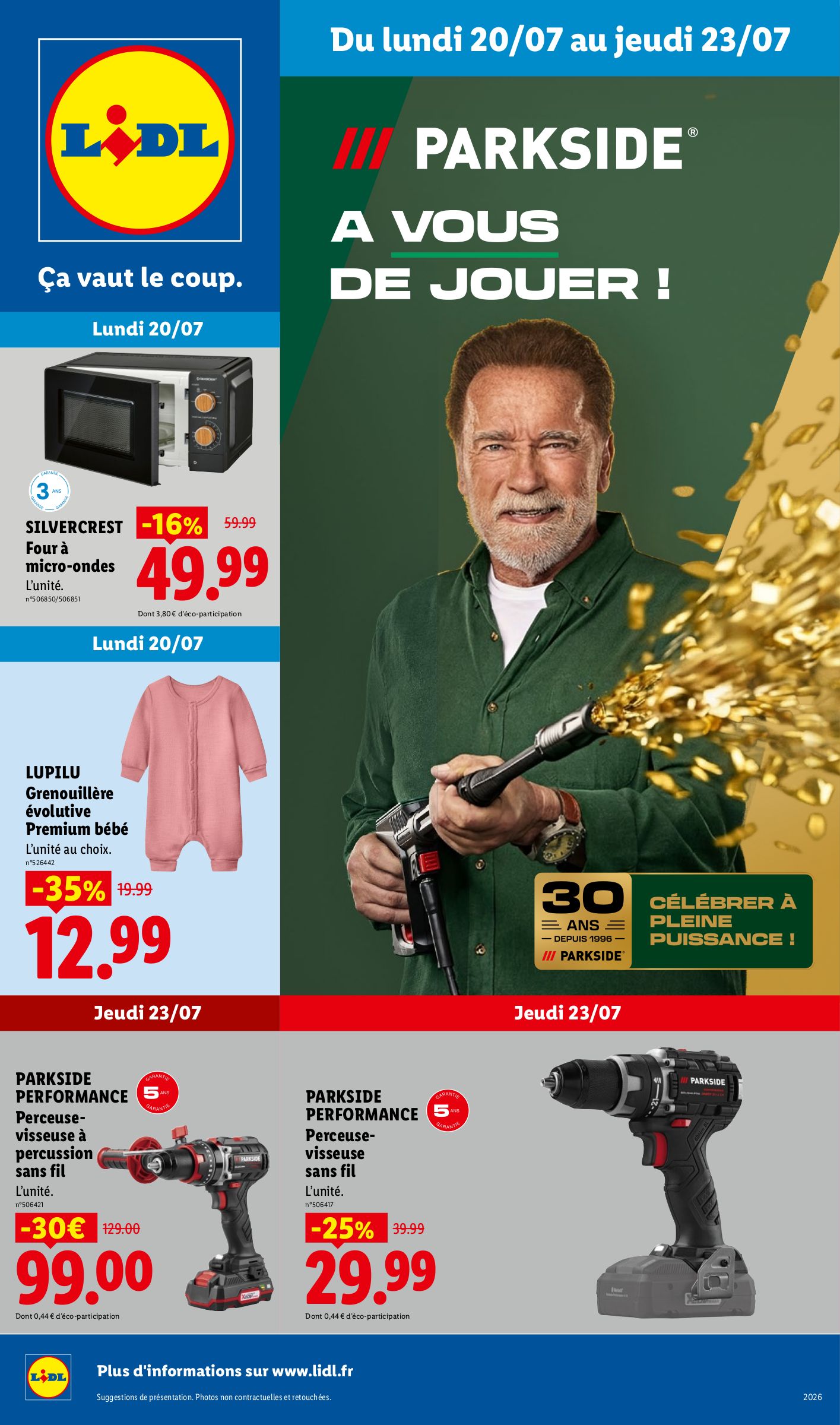 Current Lidl - Les Exclus Web de la semaine leaflet valid from du lundi 20/07/2026 to de jeudi 23/07/2026