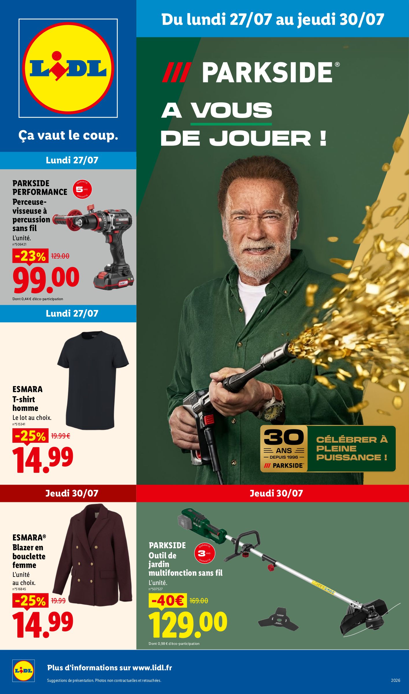 Current Lidl - Exclu Web leaflet valid from du lundi 27/07/2026 to de jeudi 30/07/2026