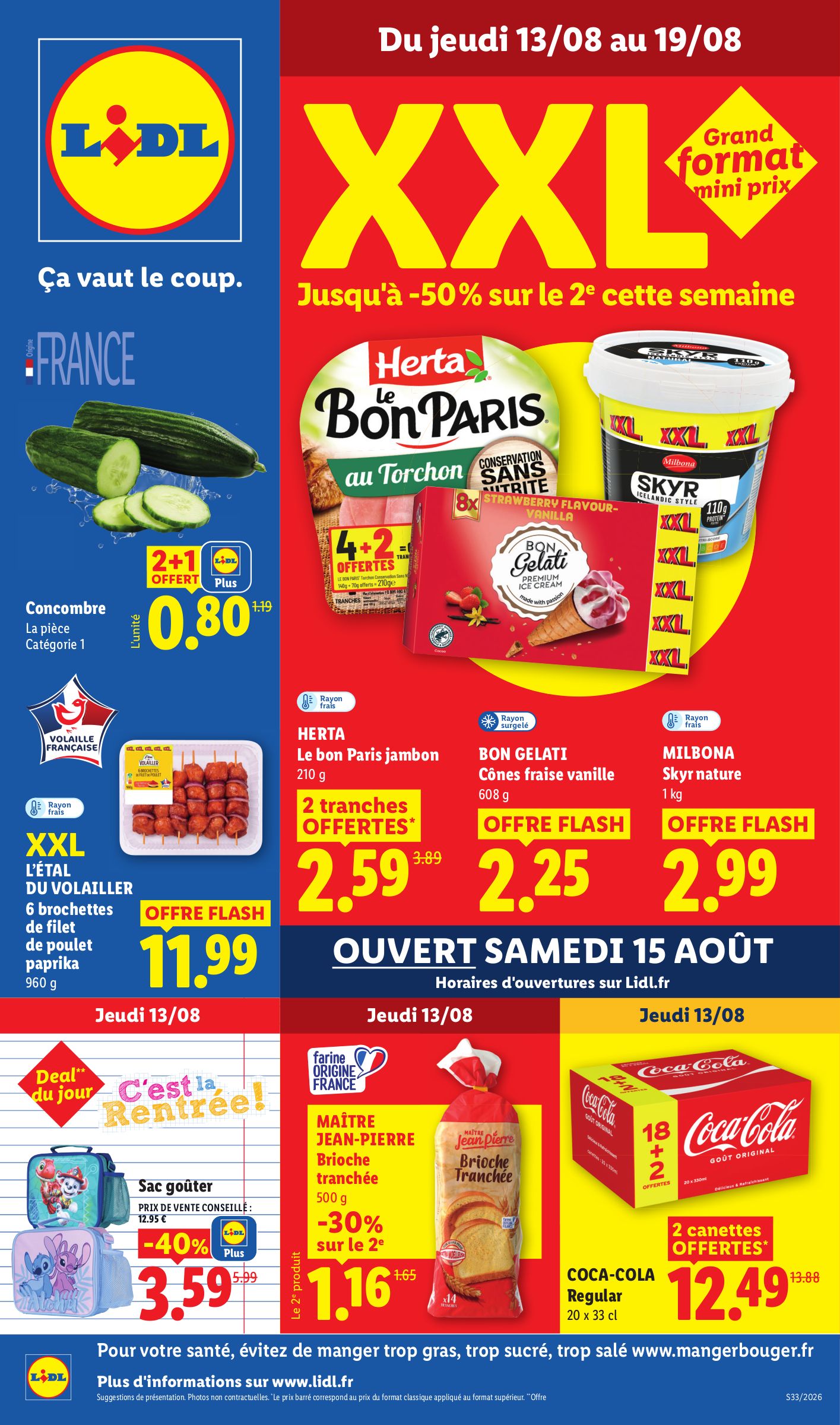 Flyer Lidl pour la semaine prochaine du de jeudi 13/08/2026 au du mercredi 19/08/2026