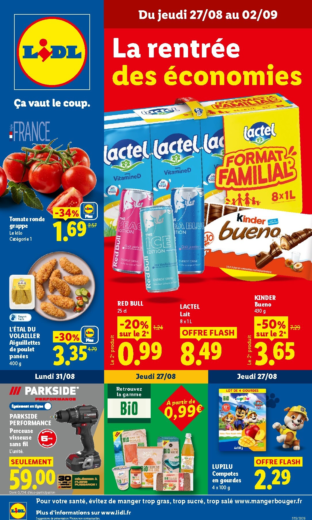 Flyer Lidl pour la semaine prochaine du de jeudi 27/08/2026 au du mercredi 02/09/2026