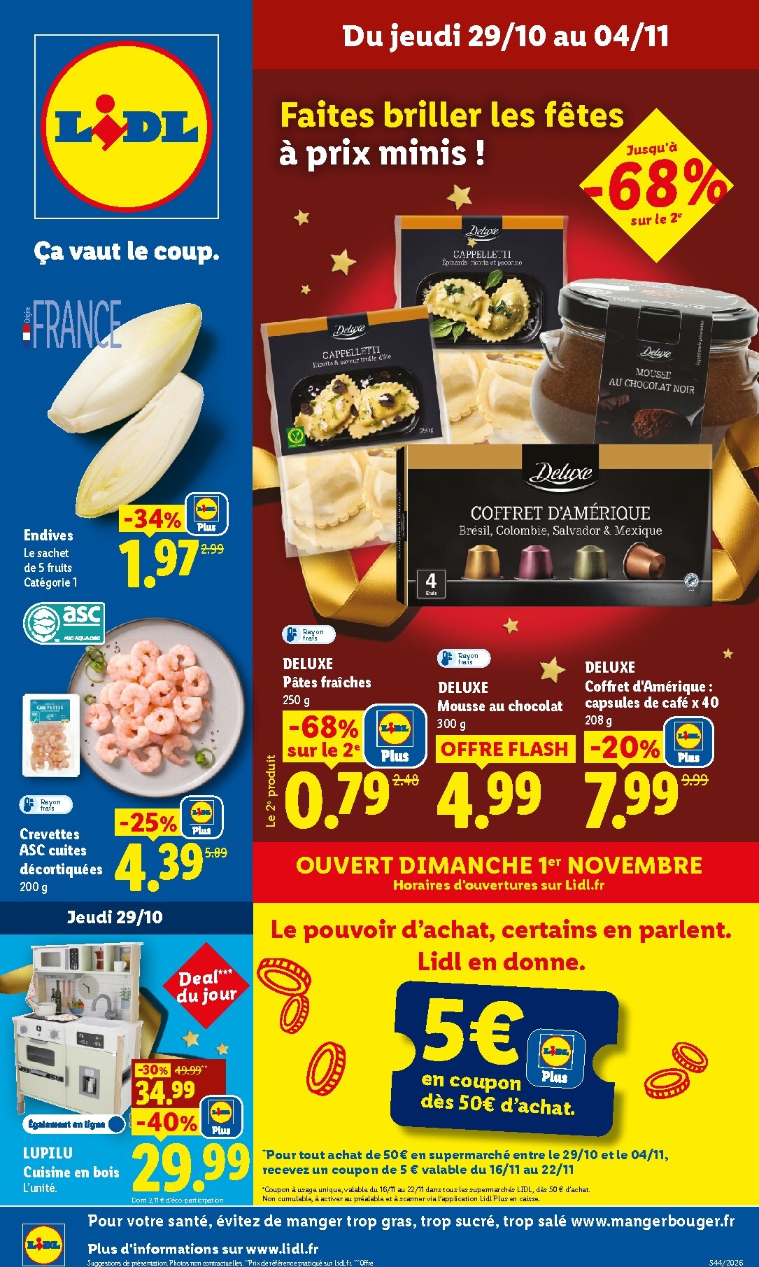Flyer Lidl pour la semaine prochaine du de jeudi 29/10/2026 au du mercredi 04/11/2026