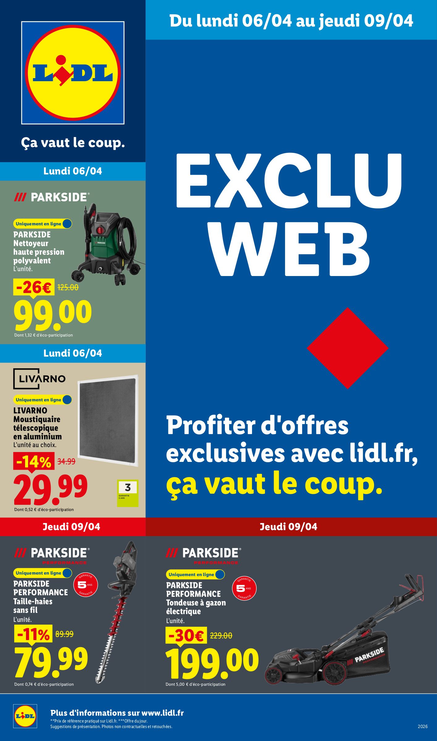 Catalogue Lidl - Exclu Web valable du 06/04/2026 au 09/04/2026