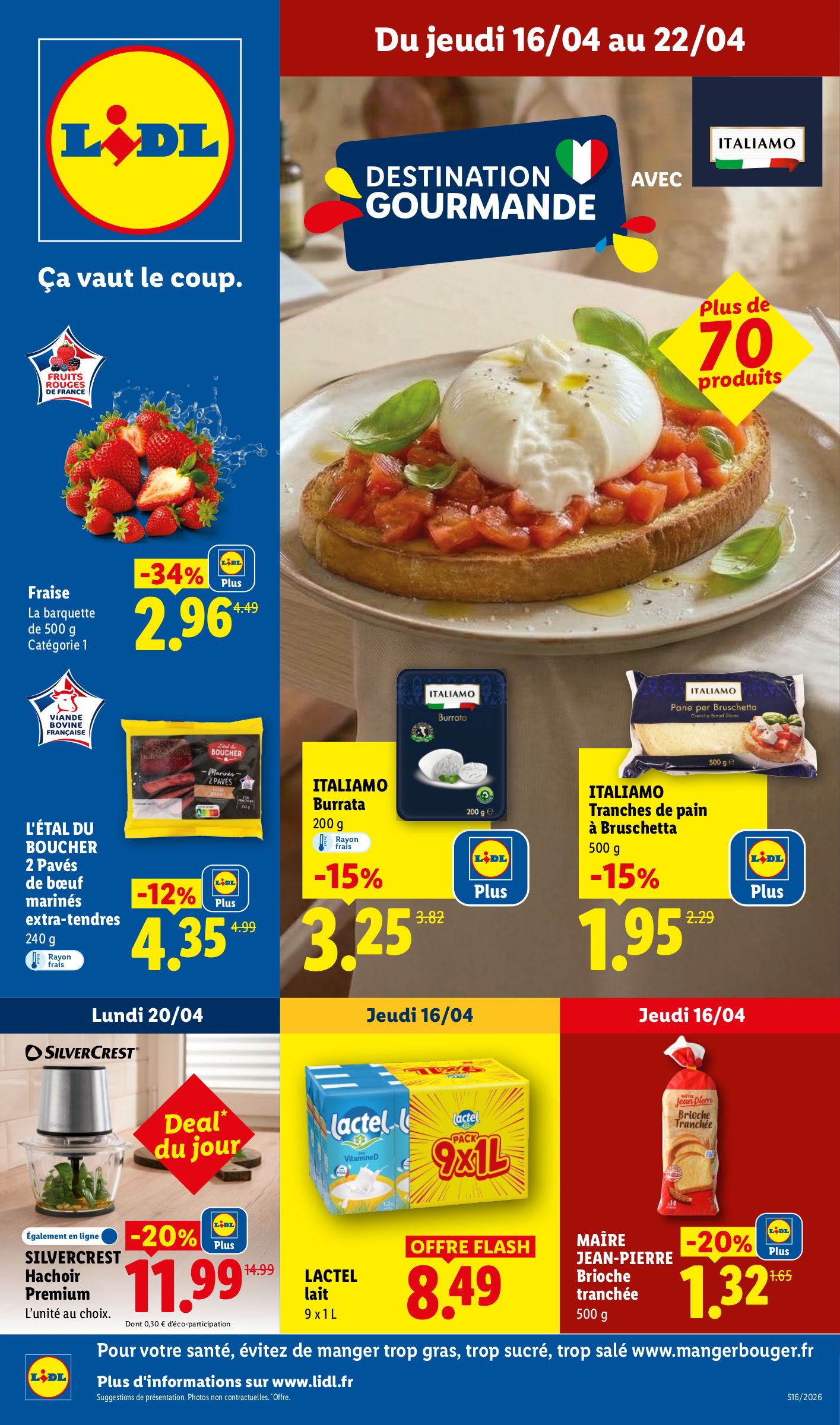 Flyer Lidl pour la semaine prochaine du de jeudi 16/04/2026 au du mercredi 22/04/2026