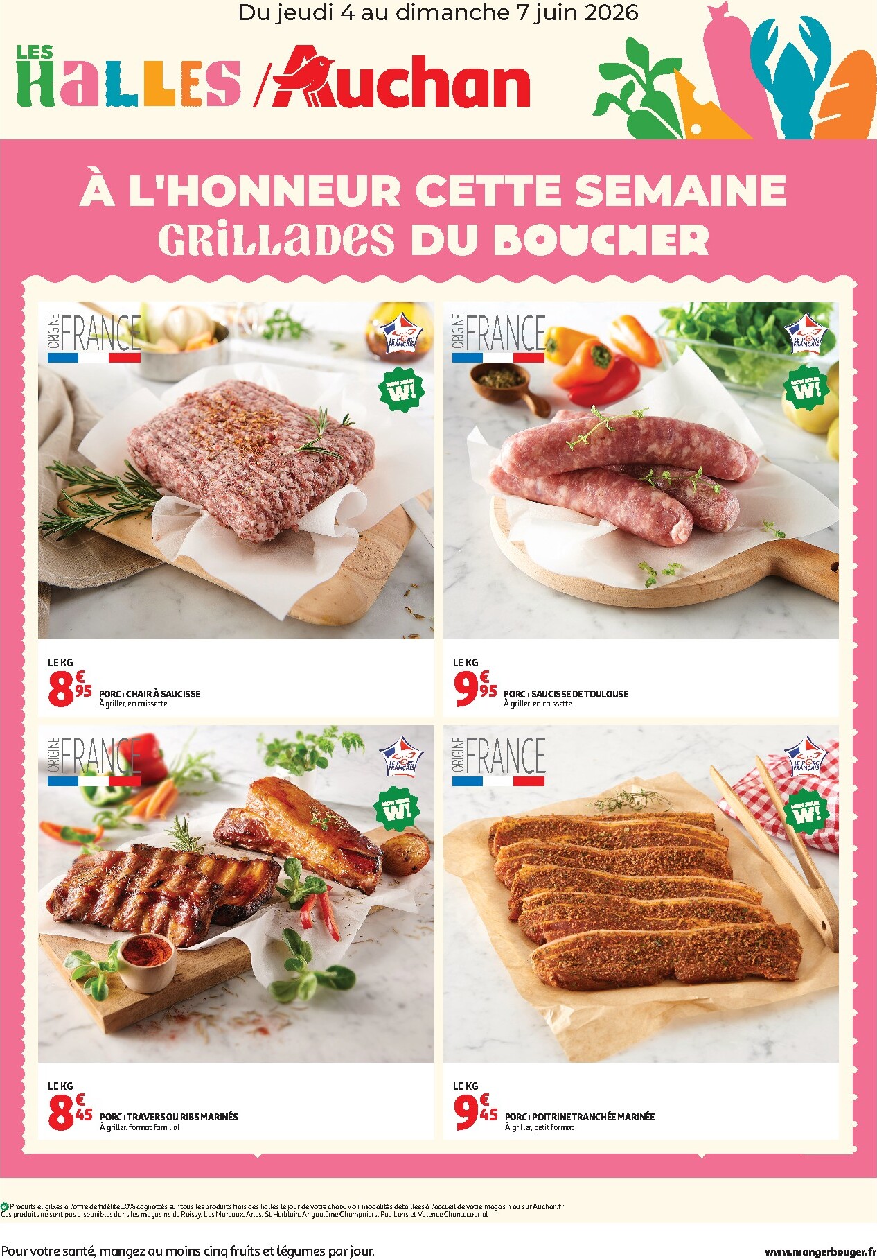 Current Auchan - À l'honneur cette semaine leaflet valid from de jeudi 04/06/2026 to du dimanche 07/06/2026
