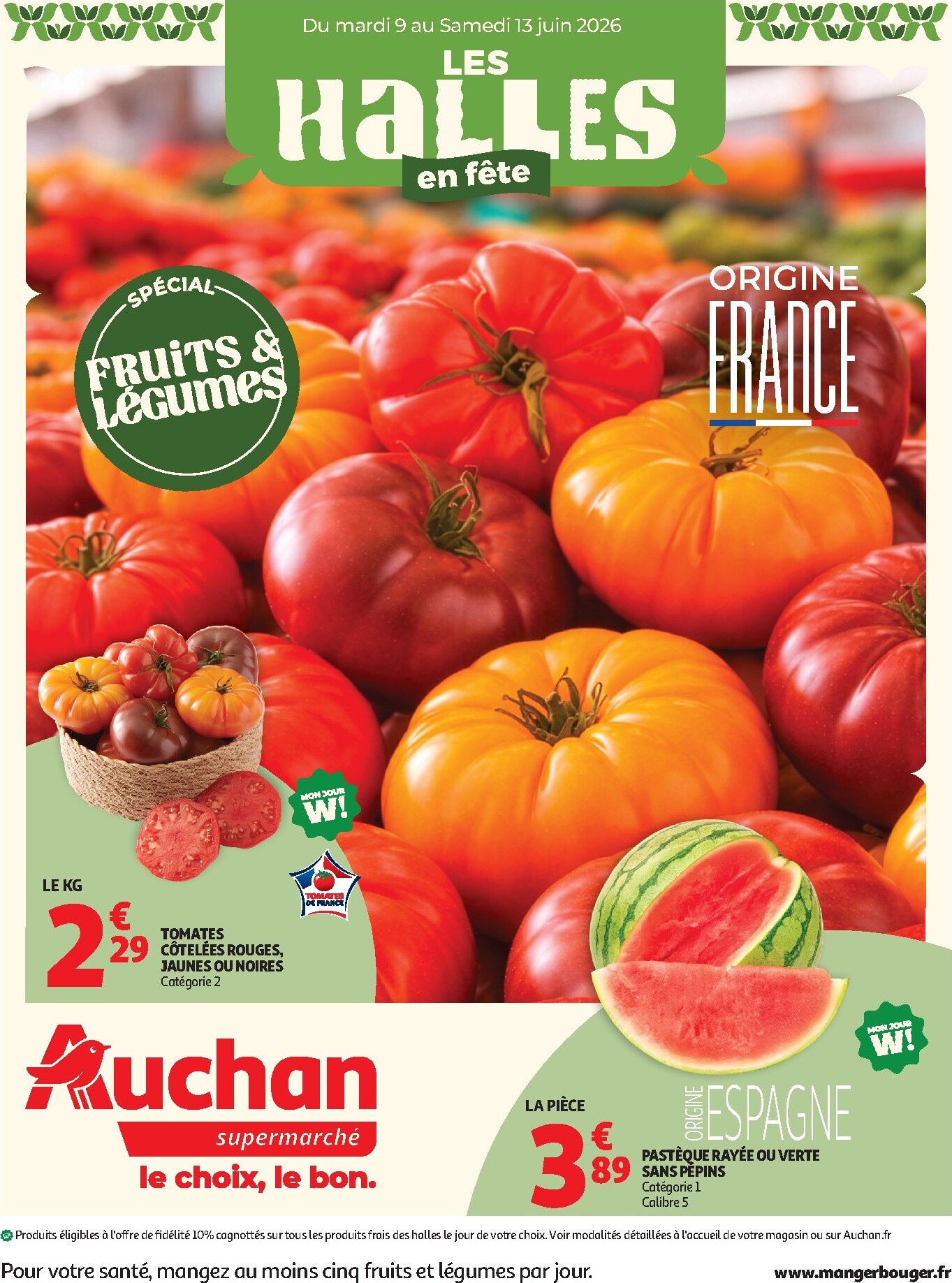 Current Auchan Supermarché - Halles & alcools leaflet valid from du mardi 09/06/2026 to du samedi 13/06/2026