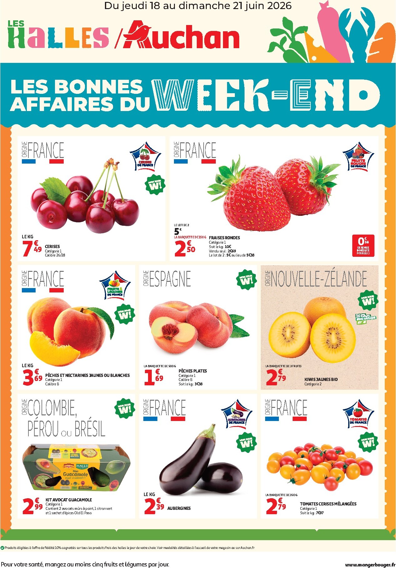 Current Auchan - Les bons plans du week-end leaflet valid from de jeudi 18/06/2026 to du dimanche 21/06/2026