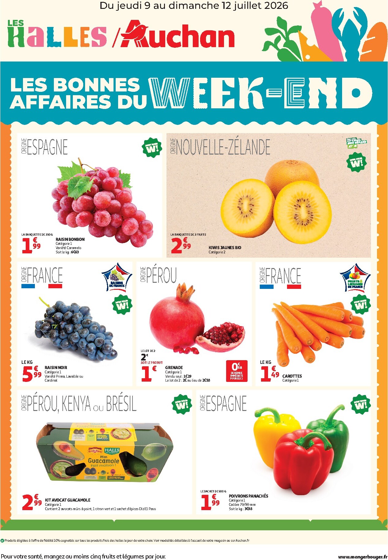 Current Auchan - Les bons plans du week-end dans votre hyper - Hypermarché leaflet valid from de jeudi 09/07/2026 to du dimanche 12/07/2026