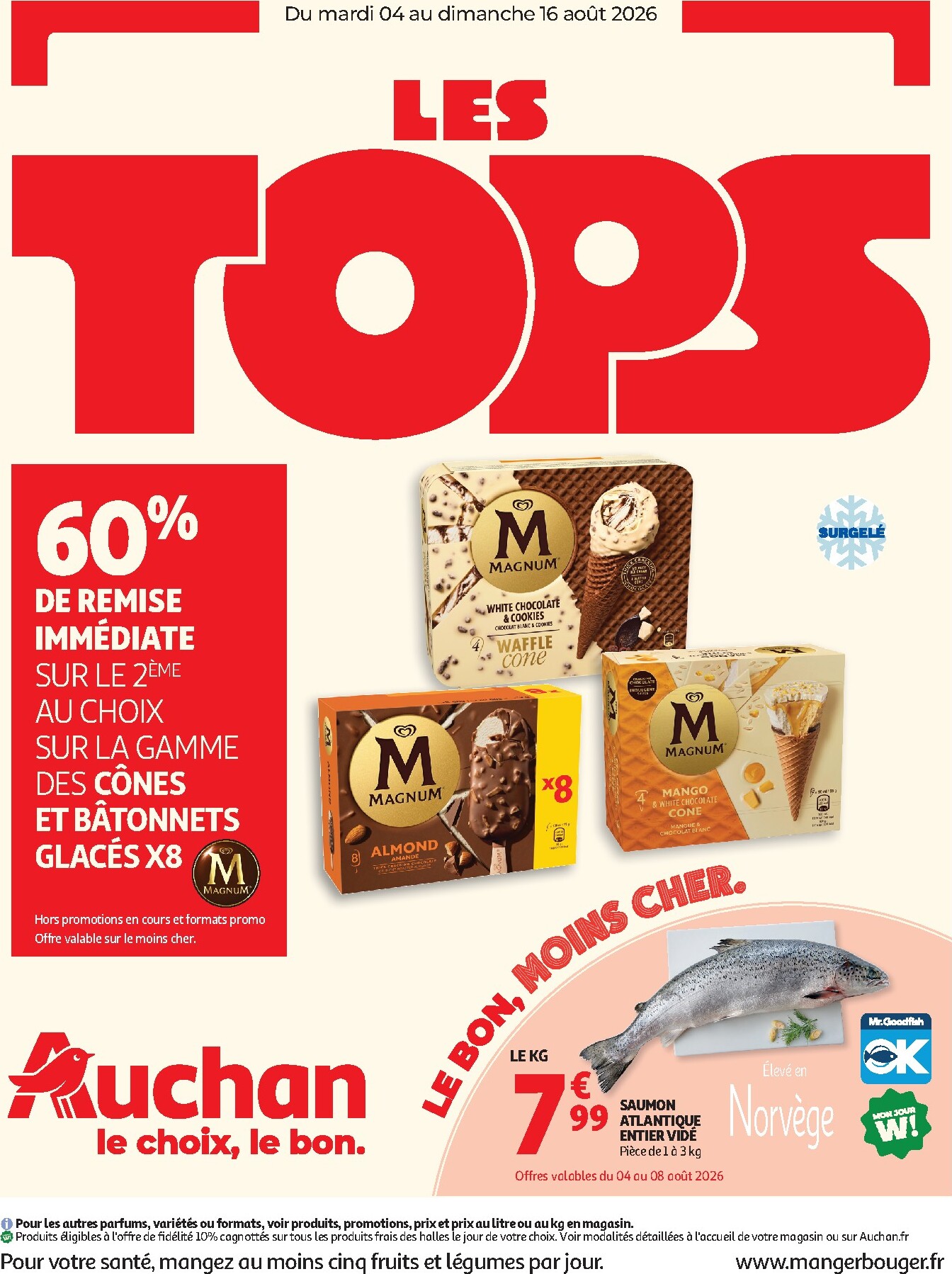 Flyer Auchan pour la semaine prochaine du du mardi 04/08/2026 au du dimanche 16/08/2026