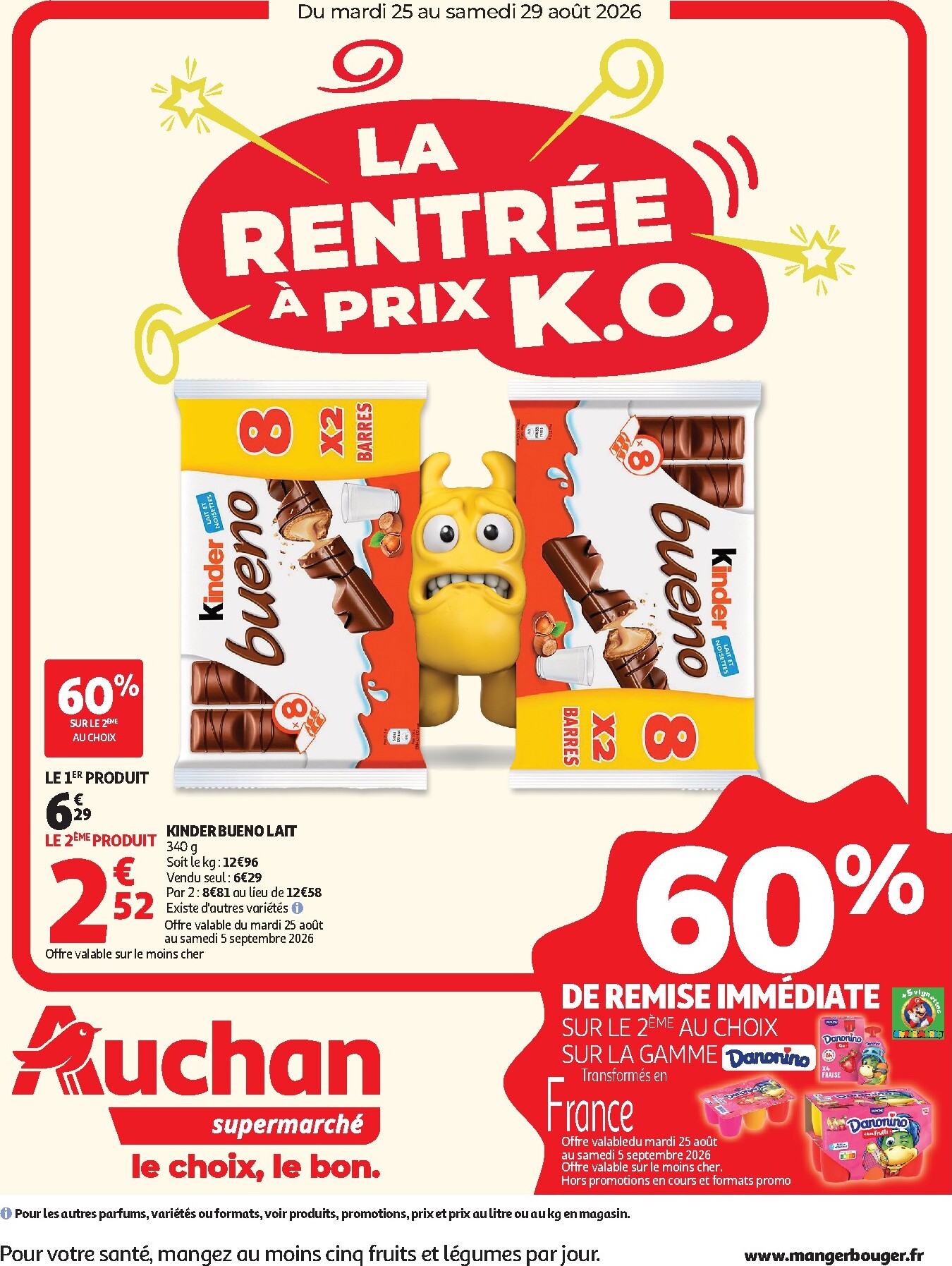 Flyer Auchan - Supermarché pour la semaine prochaine du du mardi 25/08/2026 au du samedi 29/08/2026