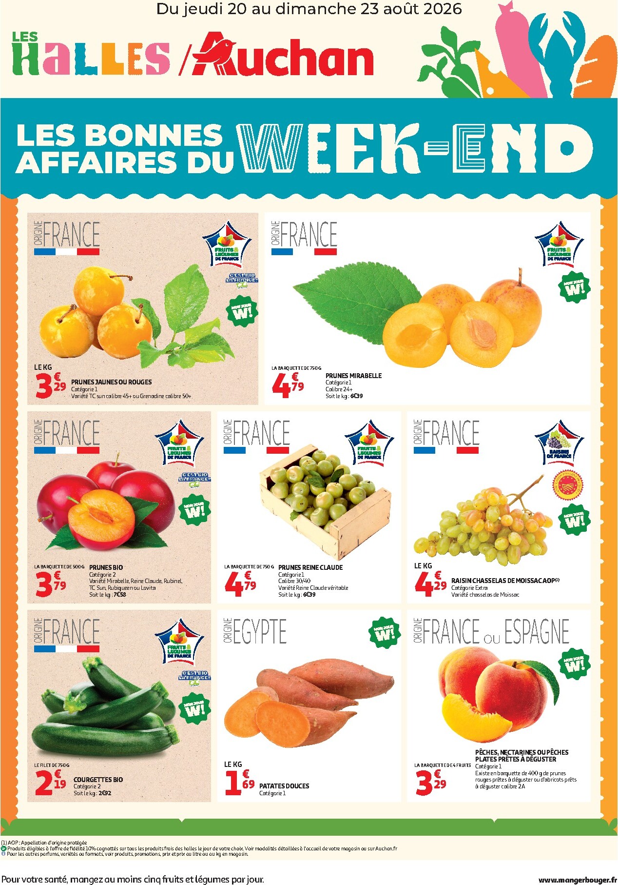Current Auchan - Les Bonnes affaires du week-end leaflet valid from de jeudi 20/08/2026 to du dimanche 23/08/2026