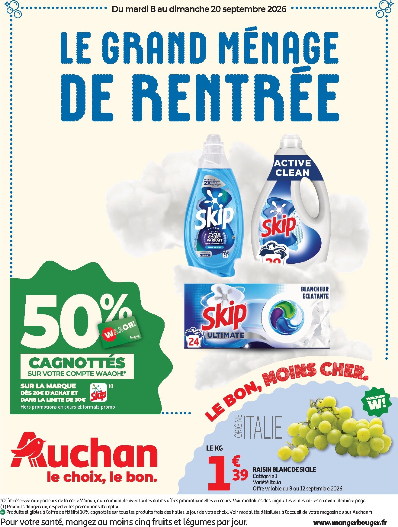 Flyer Auchan pour la semaine prochaine du du mardi 08/09/2026 au du dimanche 20/09/2026