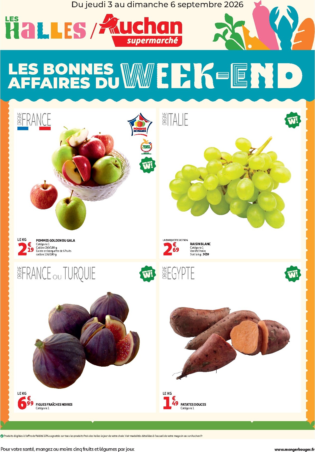 Current Auchan supermarché leaflet valid from de jeudi 03/09/2026 to du dimanche 06/09/2026