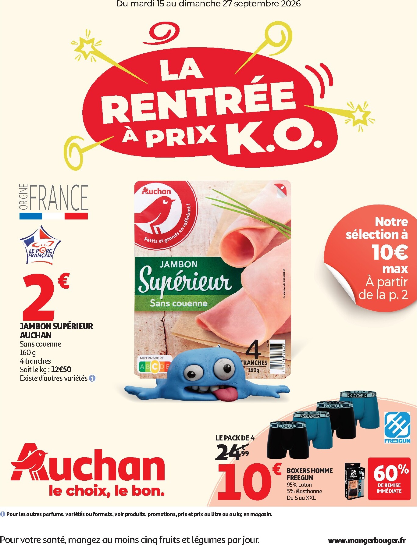 Flyer Auchan pour la semaine prochaine du du mardi 15/09/2026 au du dimanche 27/09/2026
